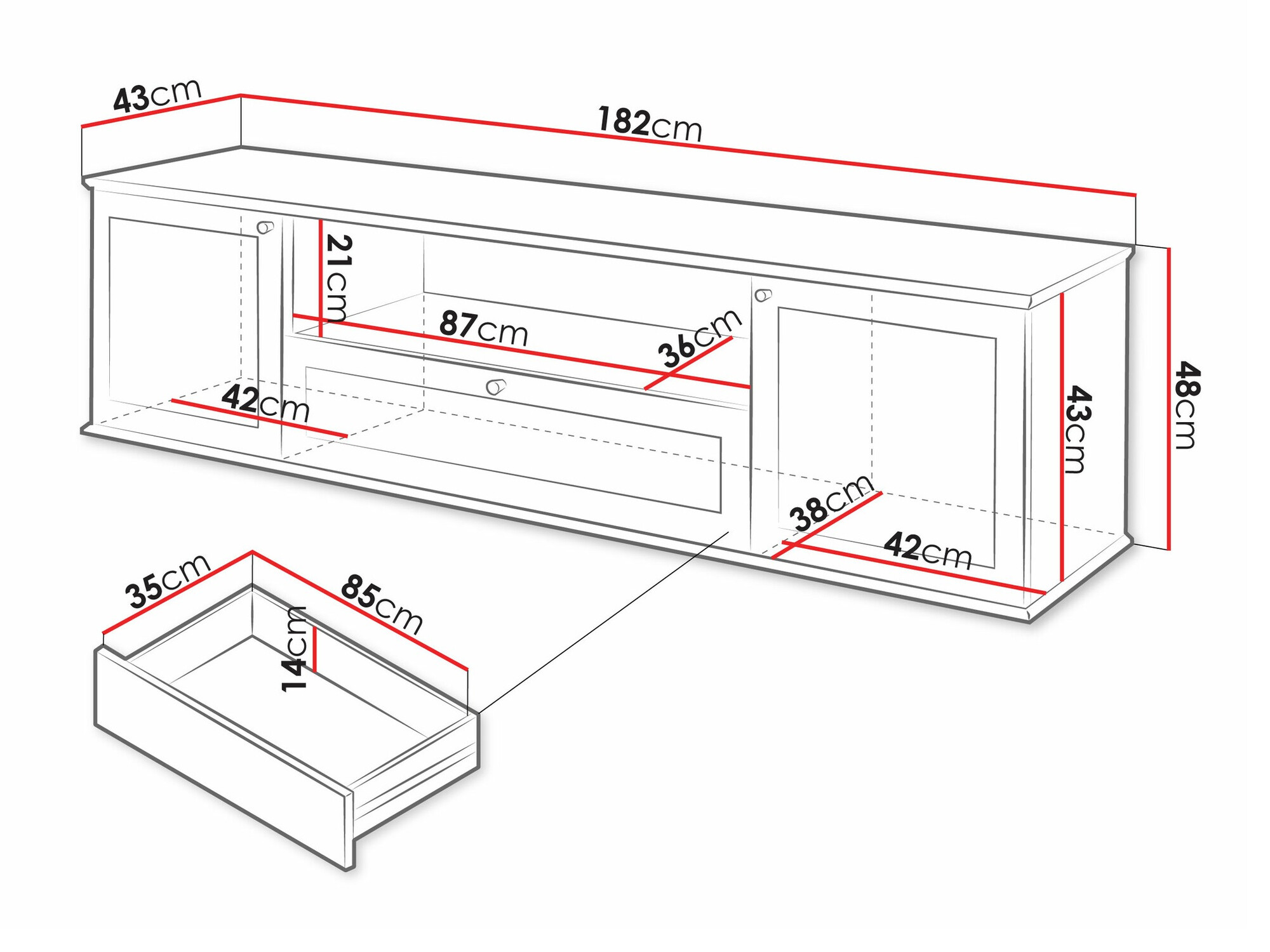 TV-Möbel Comfivo Custos