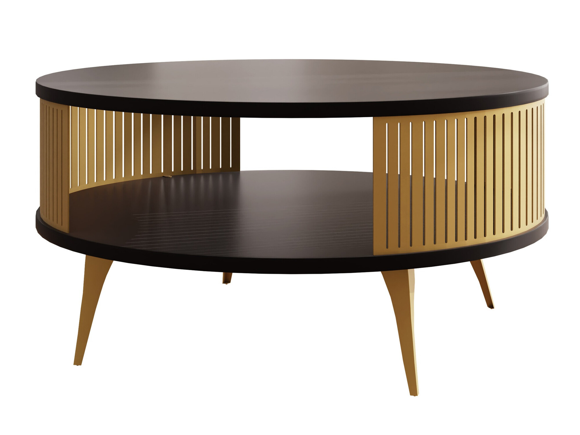 Couchtisch Vitum I (Gold + Schwarz)