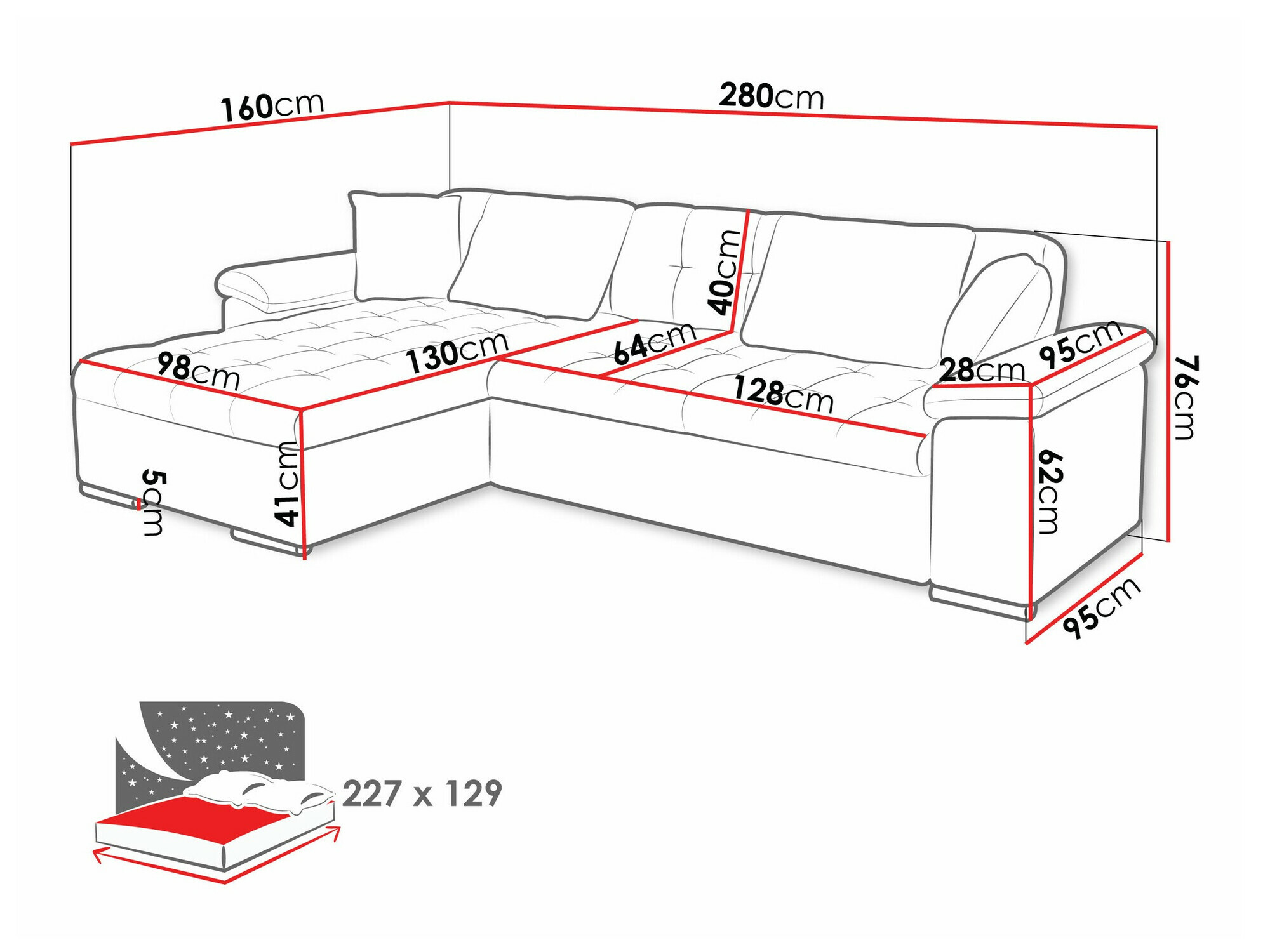 Ecksofa Comfivo Mica II (Baloo 2074)