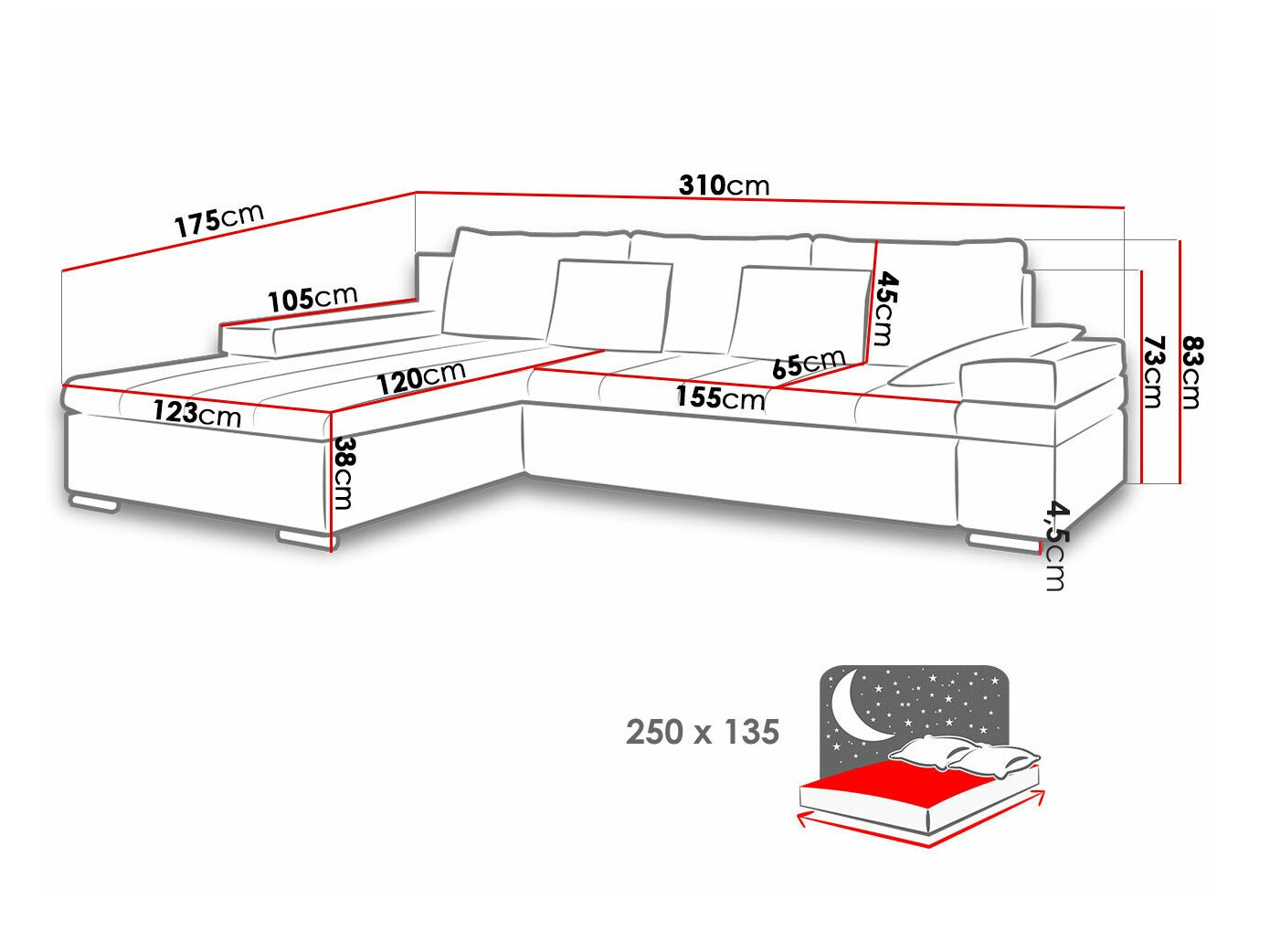 Ecksofa Comfivo Olivetum II (Abriamo 04)
