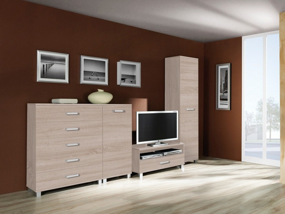 Wohnzimmer-Set Cirevau 145 (Sonoma-Eiche)