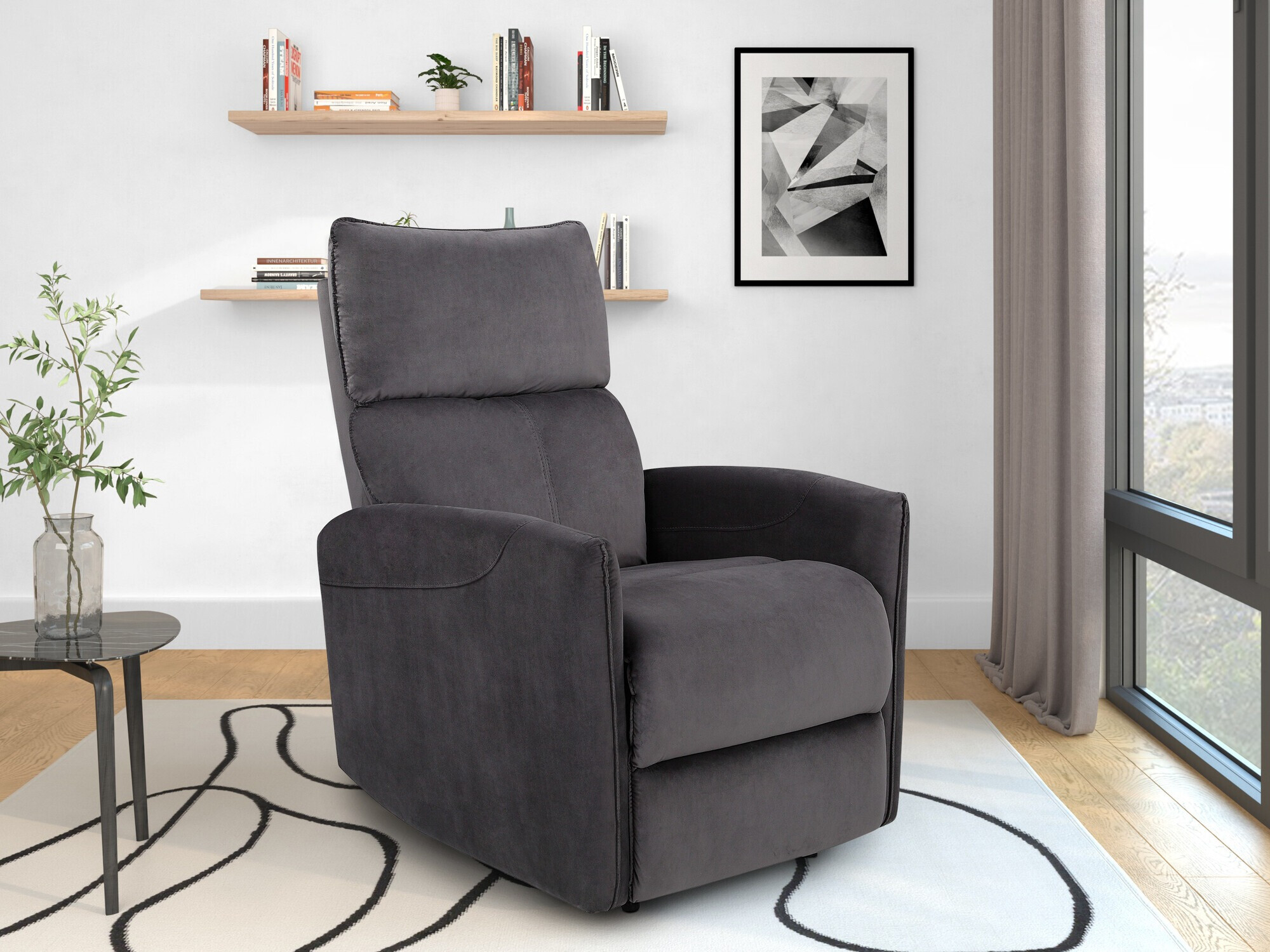 Sessel Liegesessel Denton 1339 (Anthrazit)