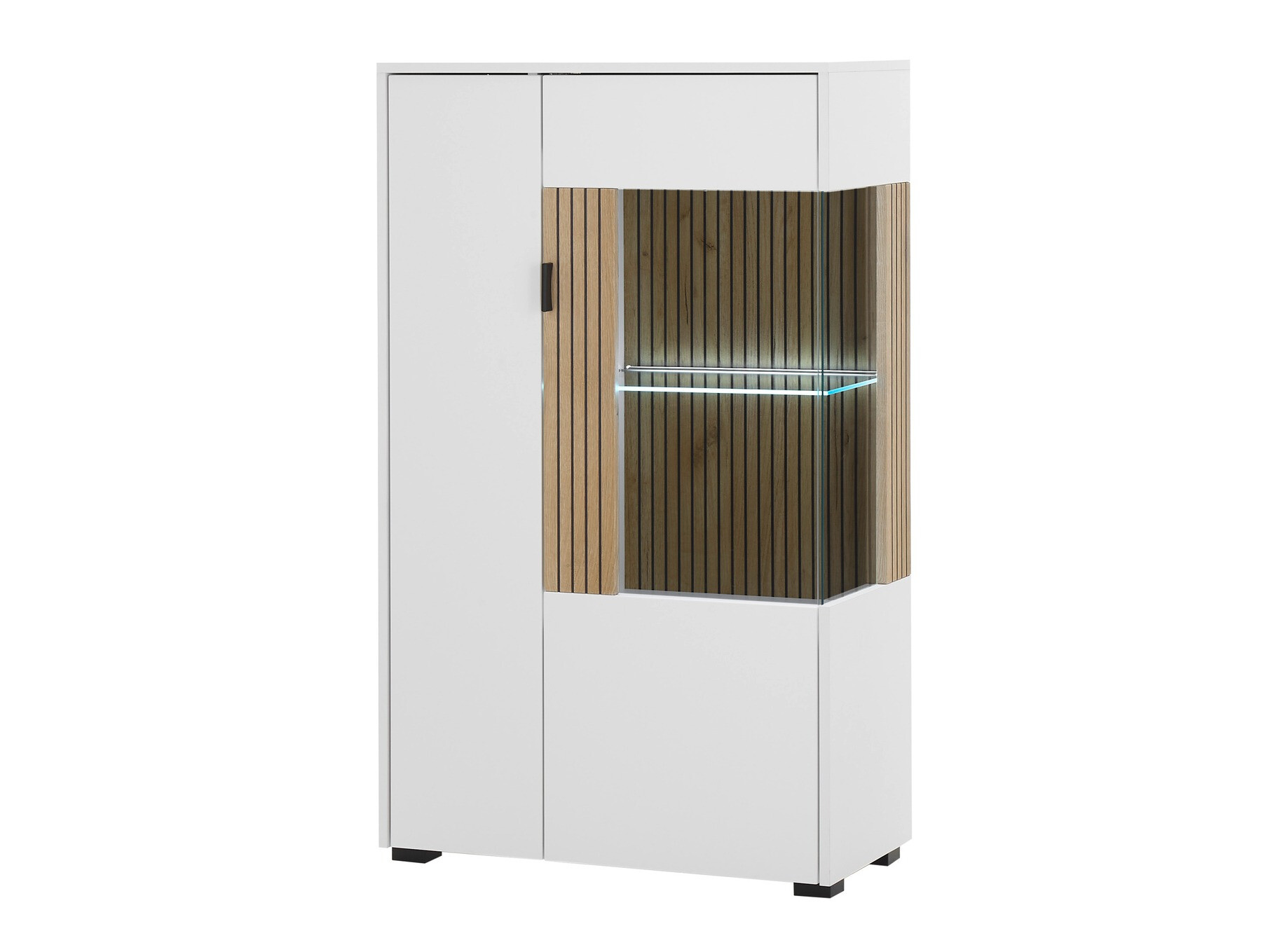 Sideboard Belmelu 102 (Weiss + Eichenholzoptik)