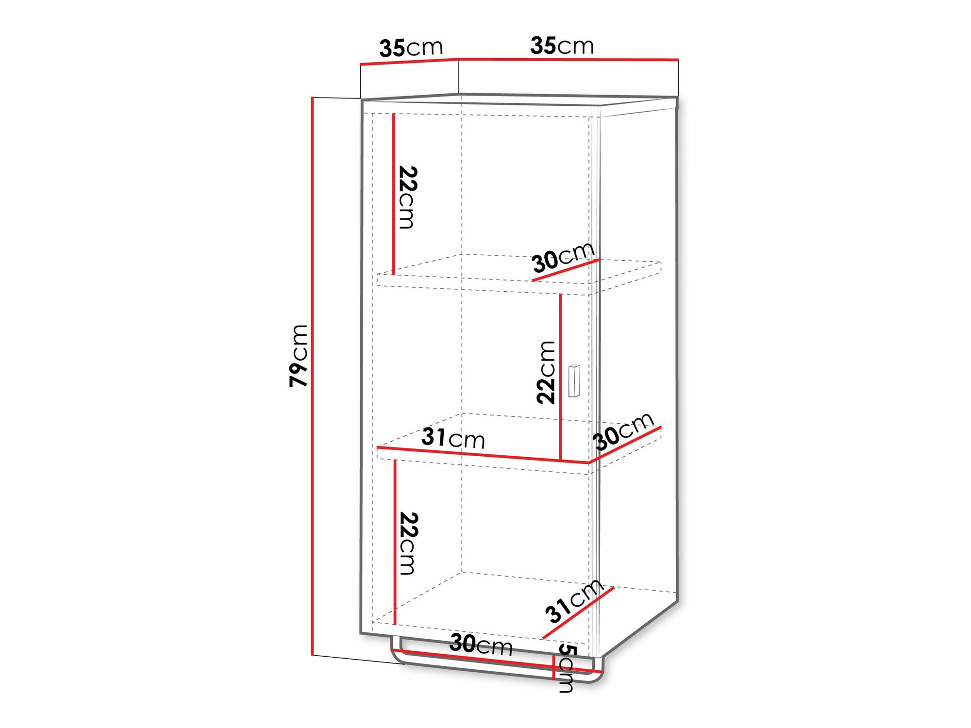 Wandhängeschrank für Badezimmer Natar I (Weiss + Weiss glänzend)