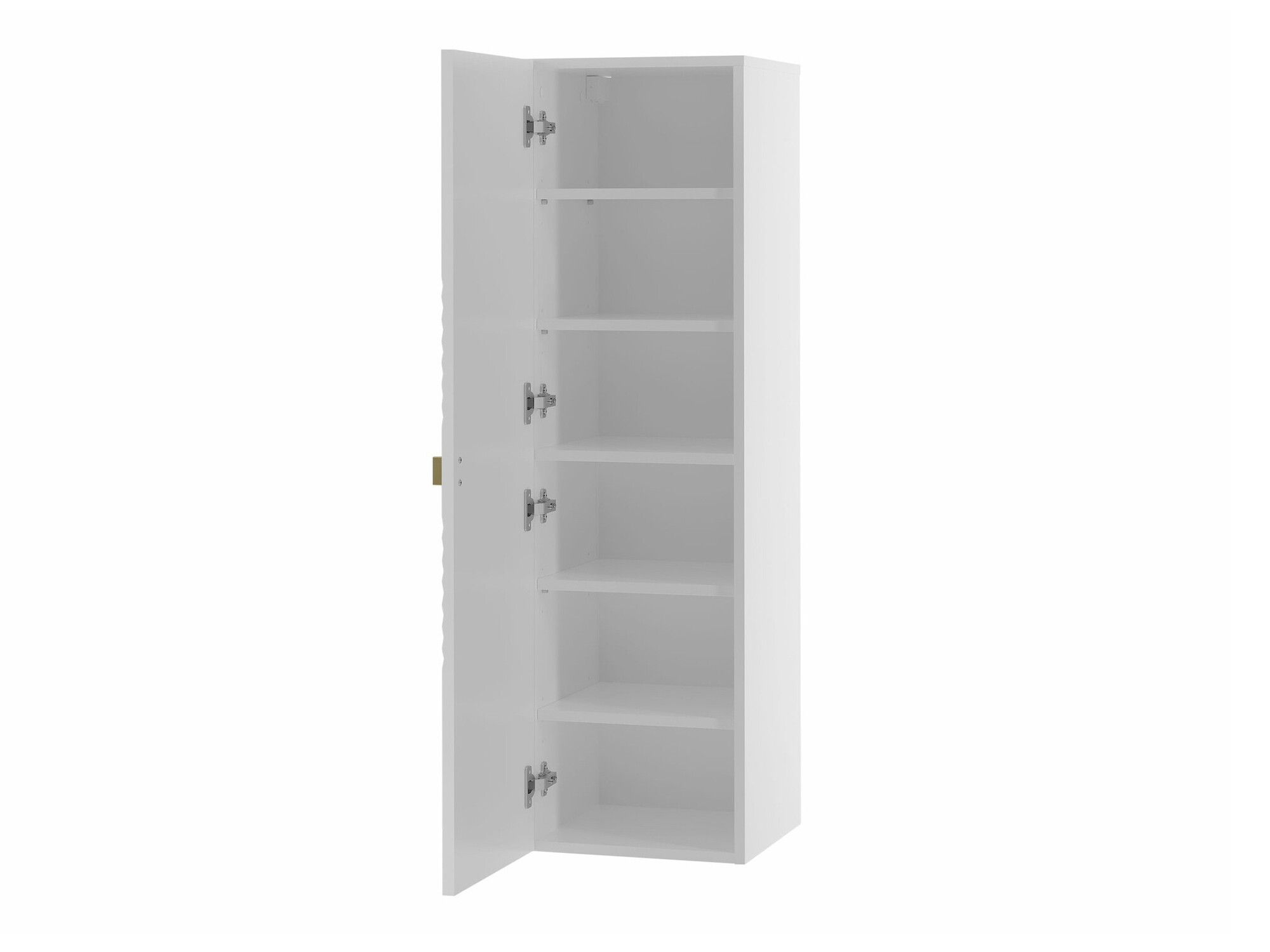 Wandhängeschrank für Badezimmer Natar (Weiss + Weiss glänzend)