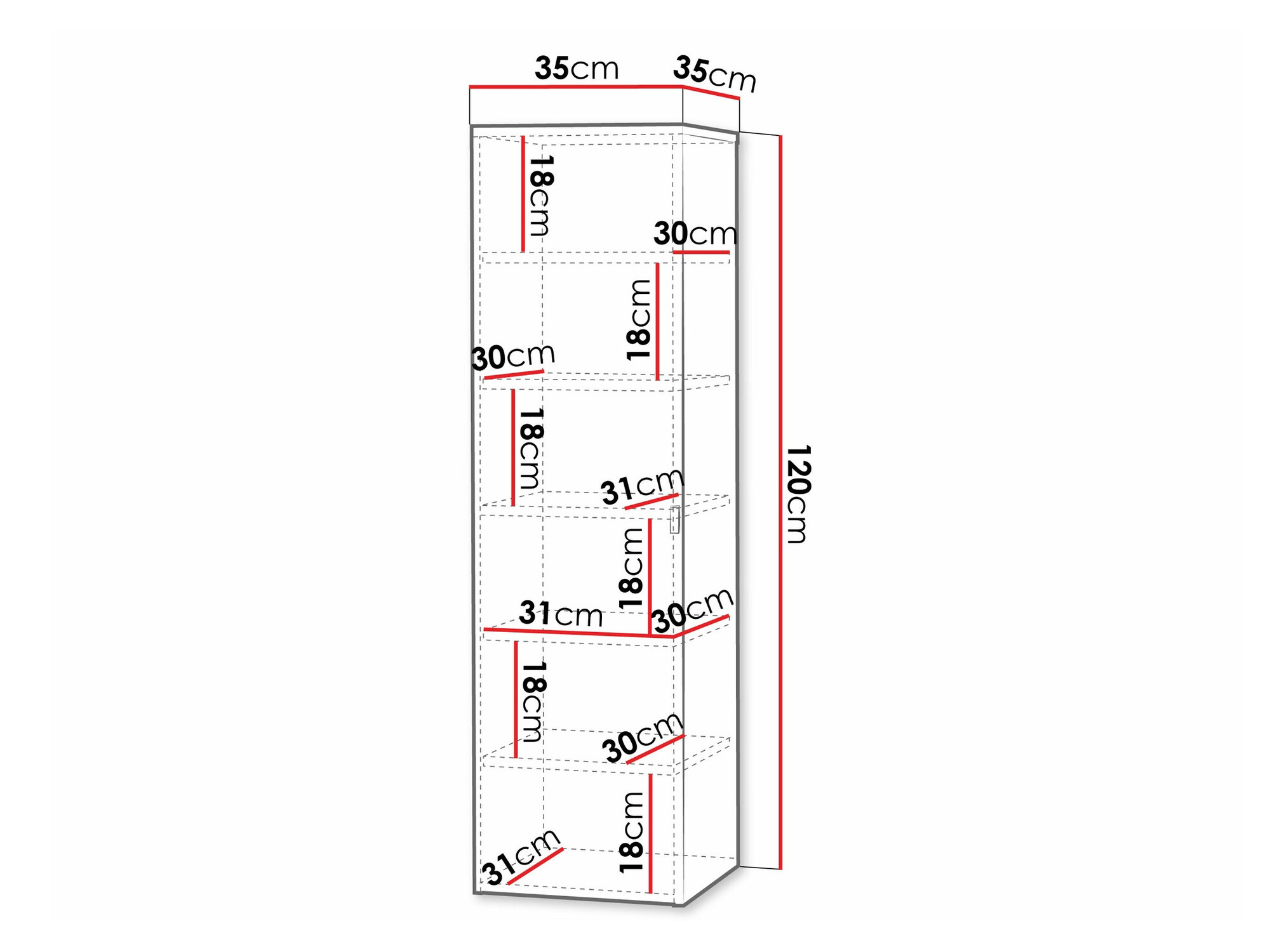 Wandhängeschrank für Badezimmer Natar (Weiss + Weiss glänzend)