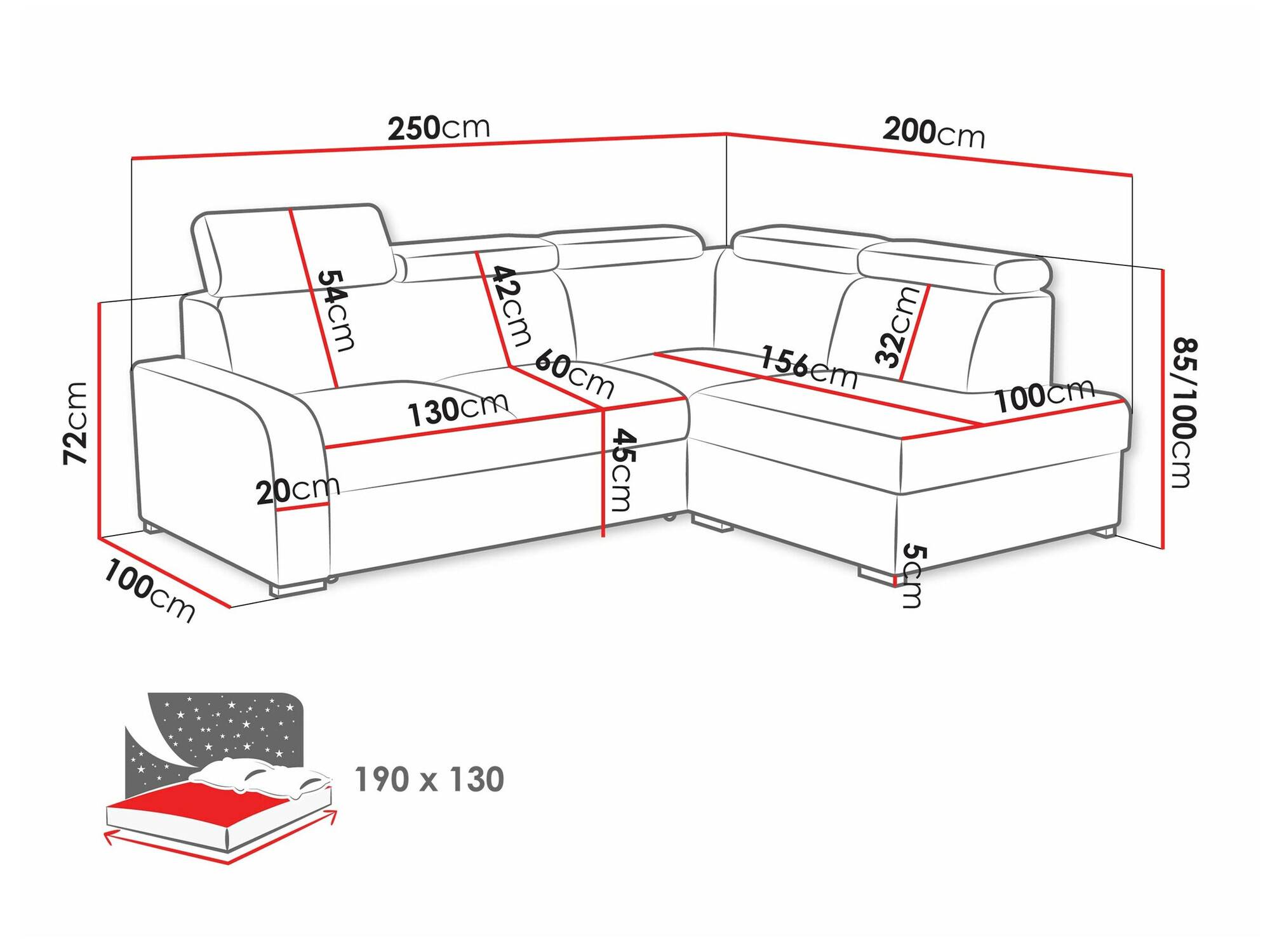 Ecksofa Etrcala 108 (Crown 16)