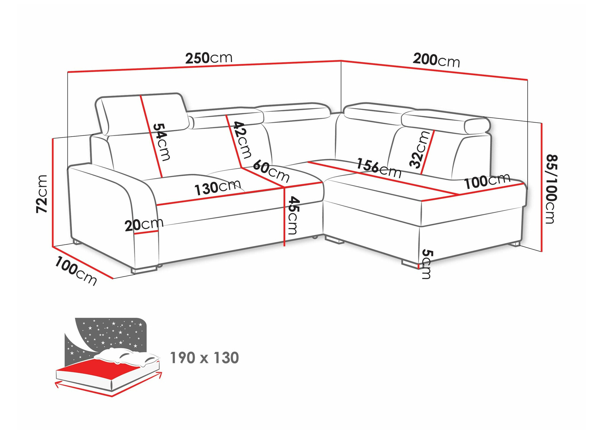 Ecksofa Ovos II (Crown 11)