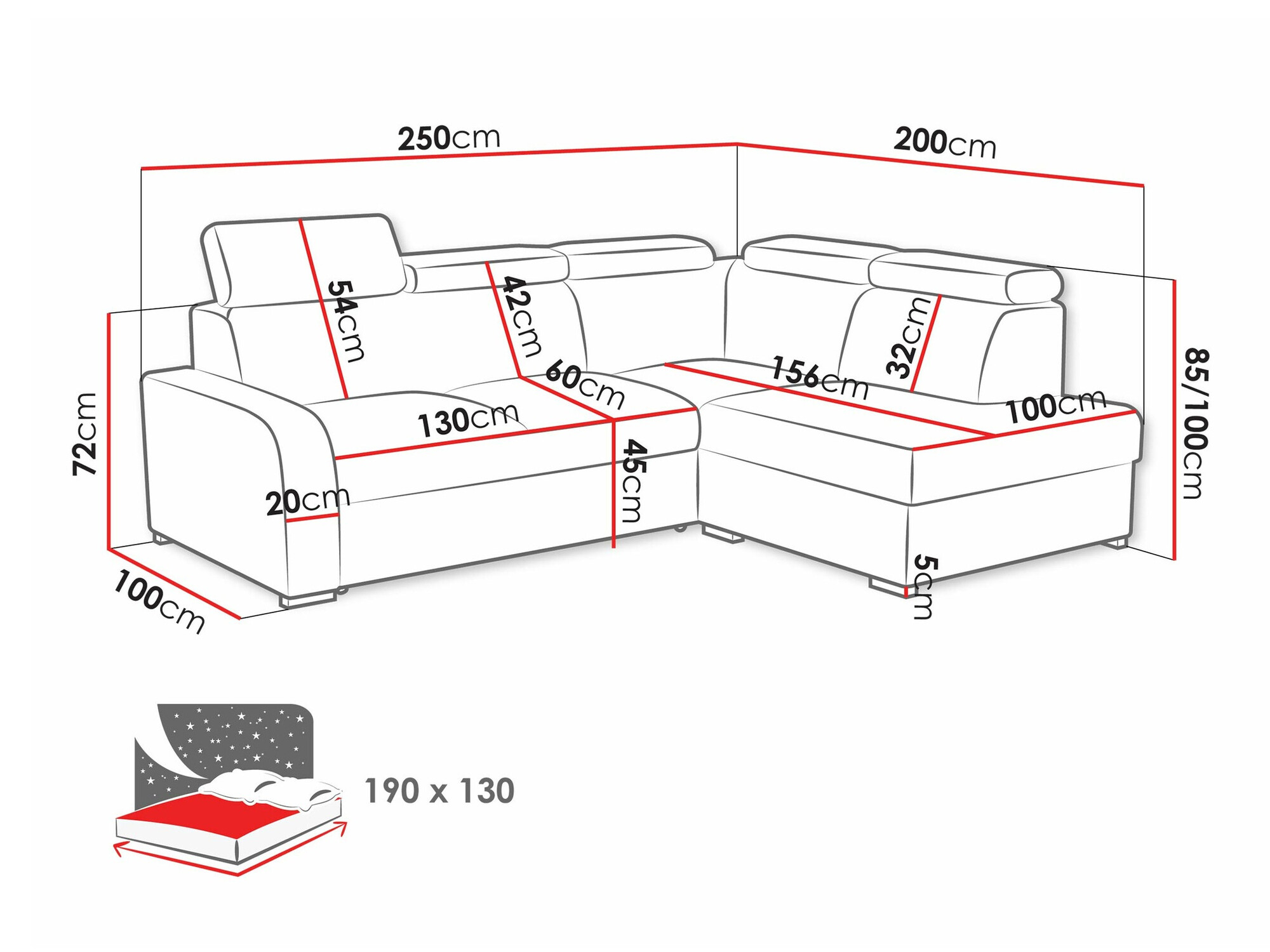 Ecksofa Ovos II (Crown 17)
