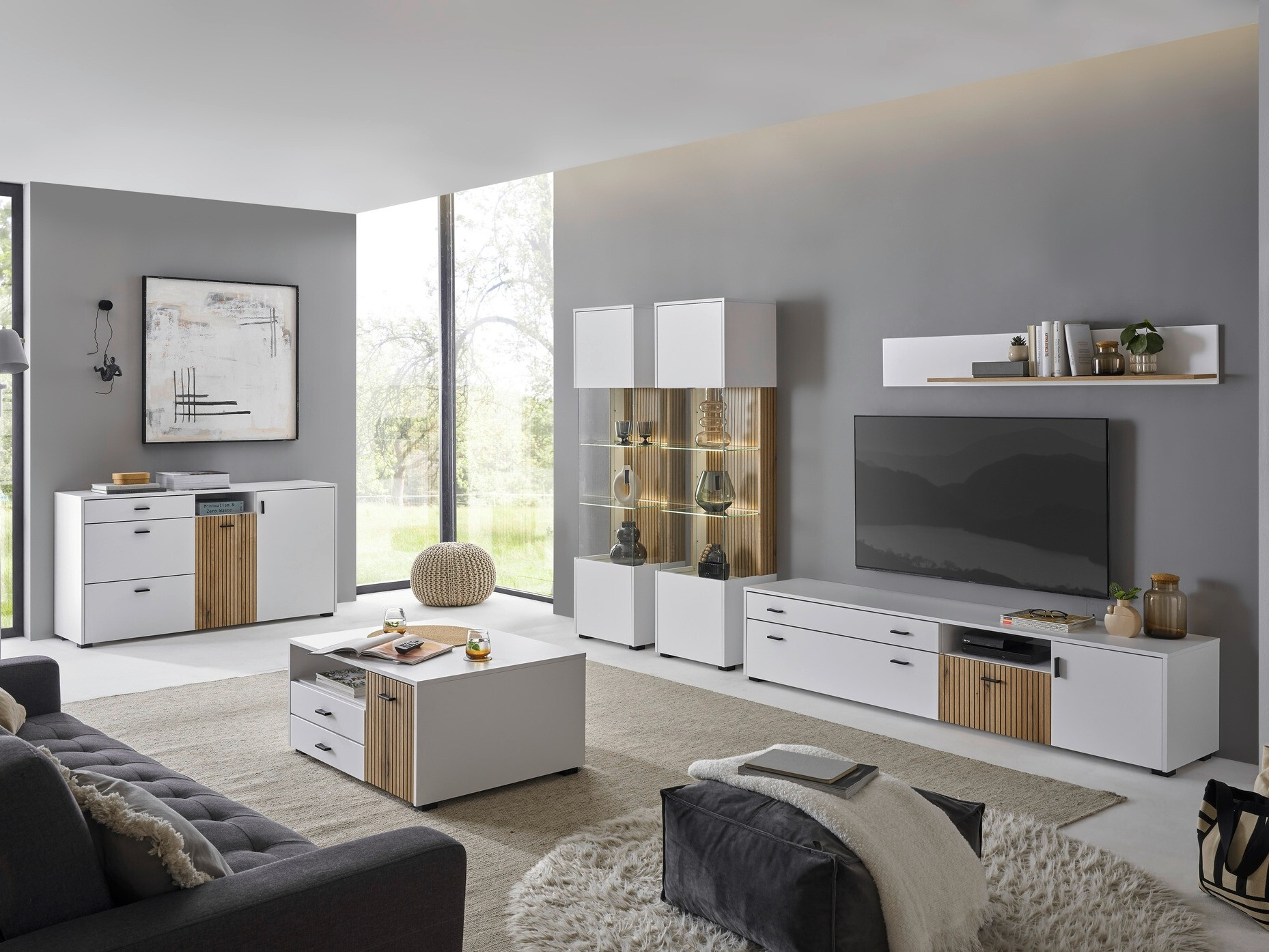 Regal Belmelu 104 (Weiss + Eiche)