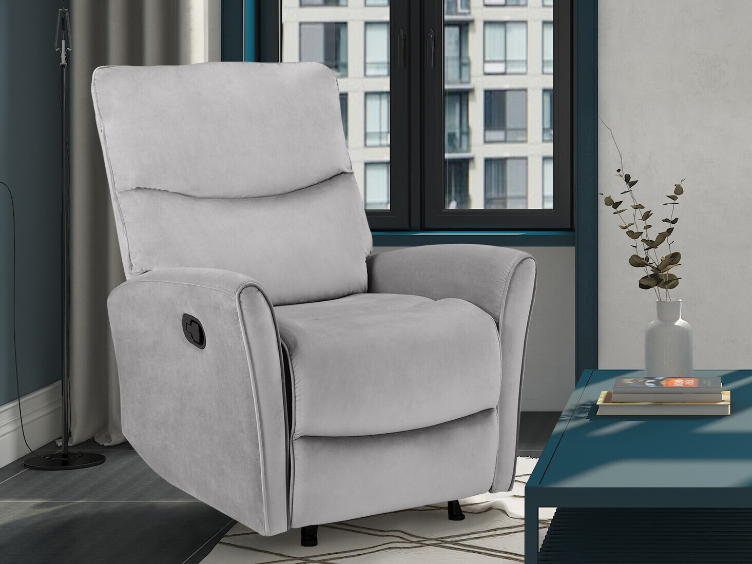 Sessel Liegesessel Denton 1346 (Grau)
