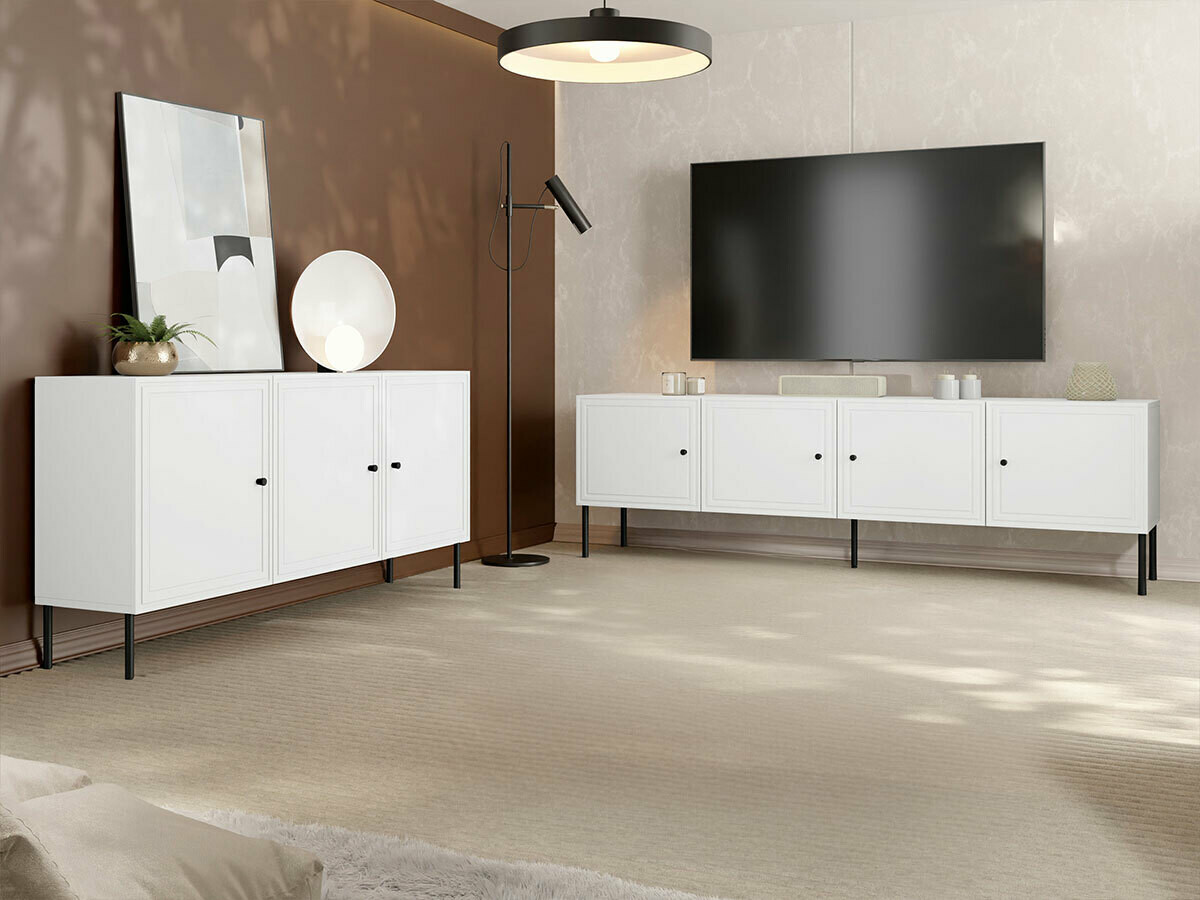 Wohnzimmer-Set Celra I (Weiss)