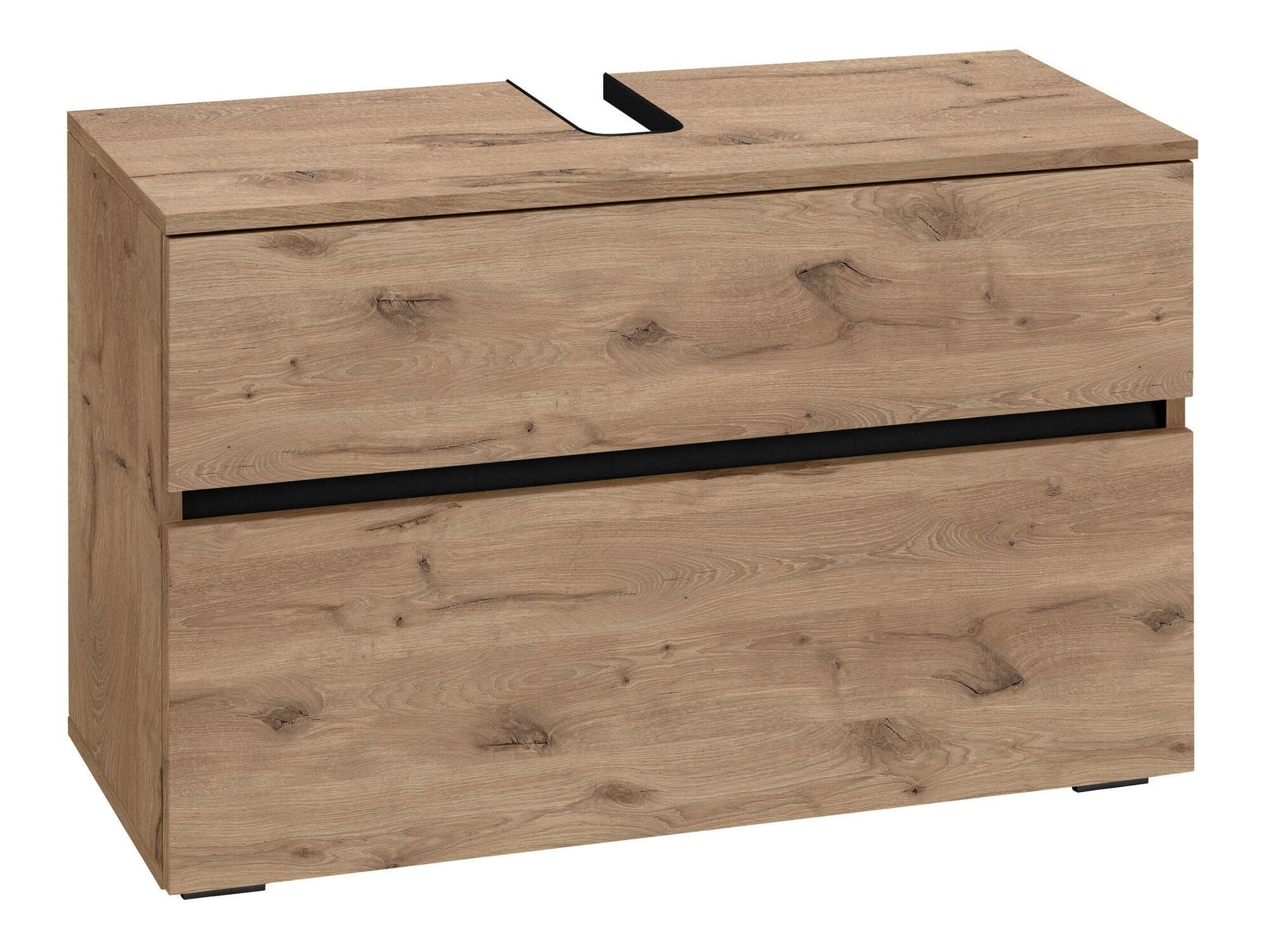 Stehender Badezimmerschrank für ein Waschbecken Soncamu 109 (Eichenholzoptik)