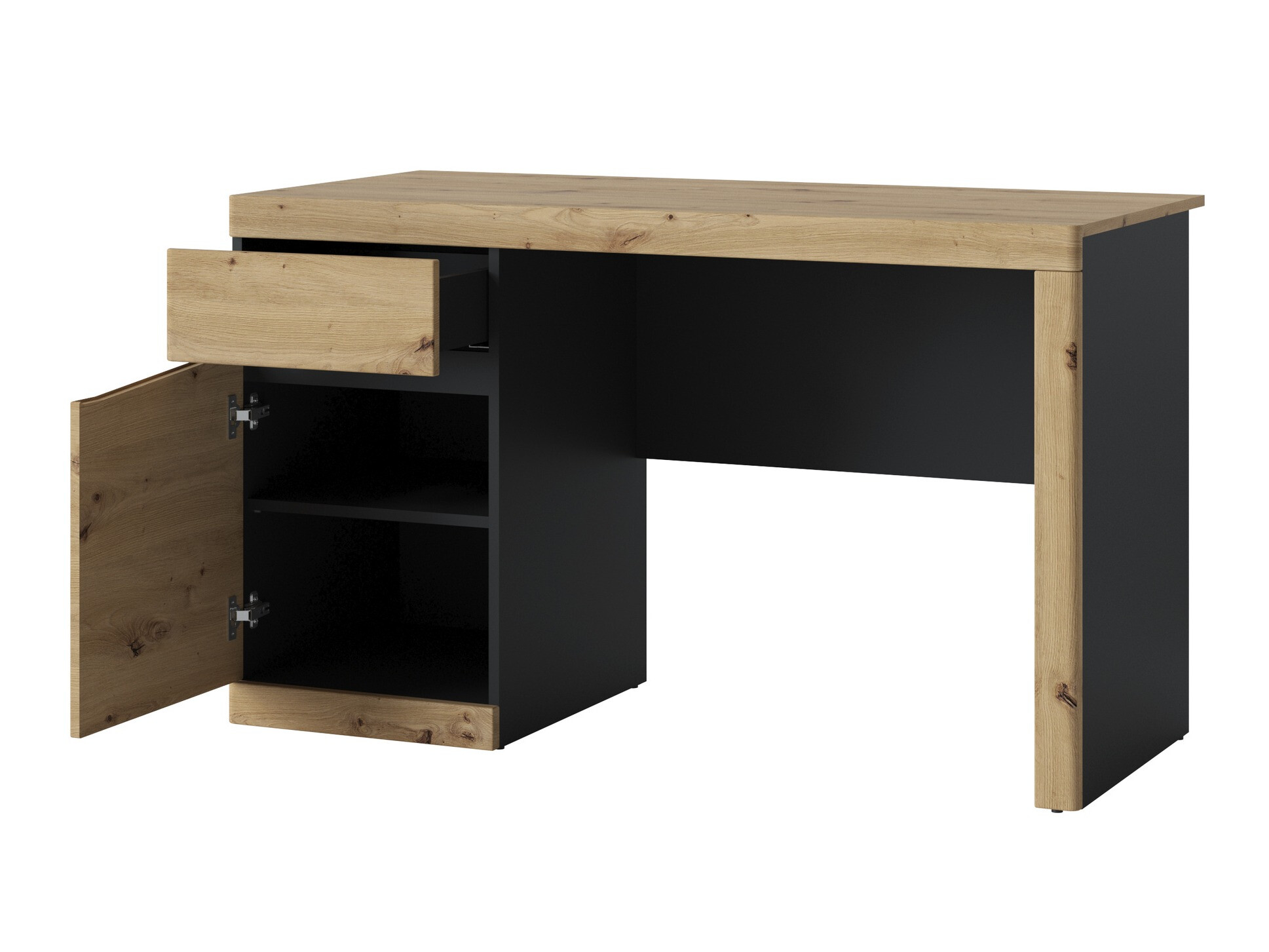 Bürotisch Venlori 120 (Anthrazit + Artisan-Eiche)