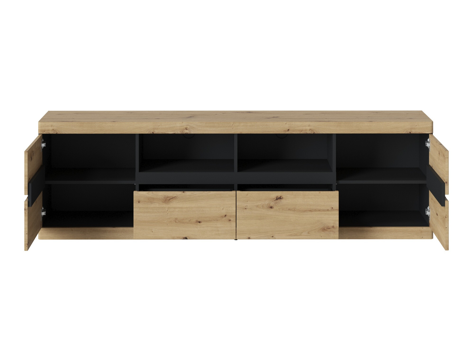 TV-Möbel Venlori 122 (Anthrazit + Artisan-Eiche)