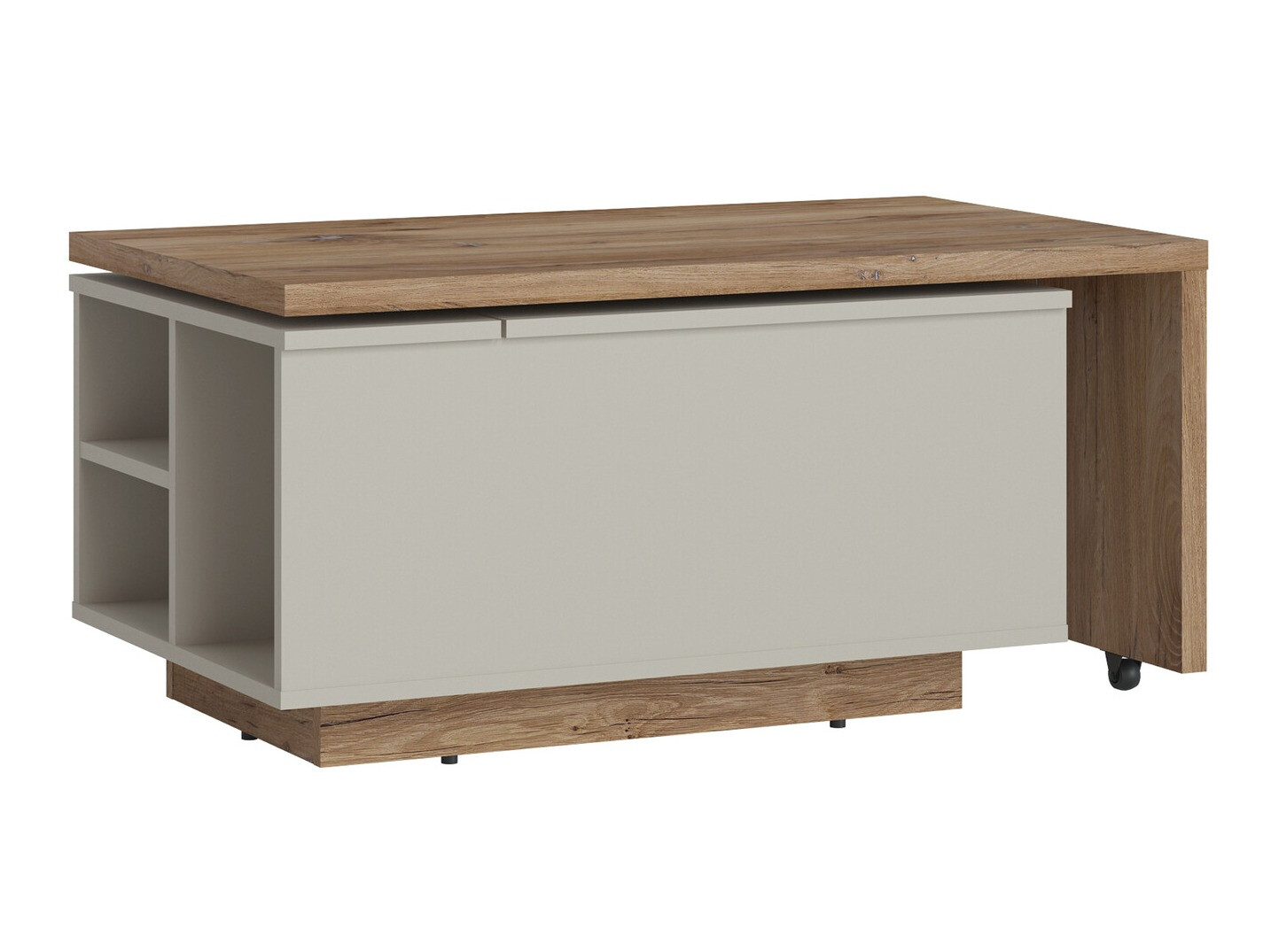 Couchtisch-Transformer Ontario 133 (Grau + Eichenholzoptik dunkel)
