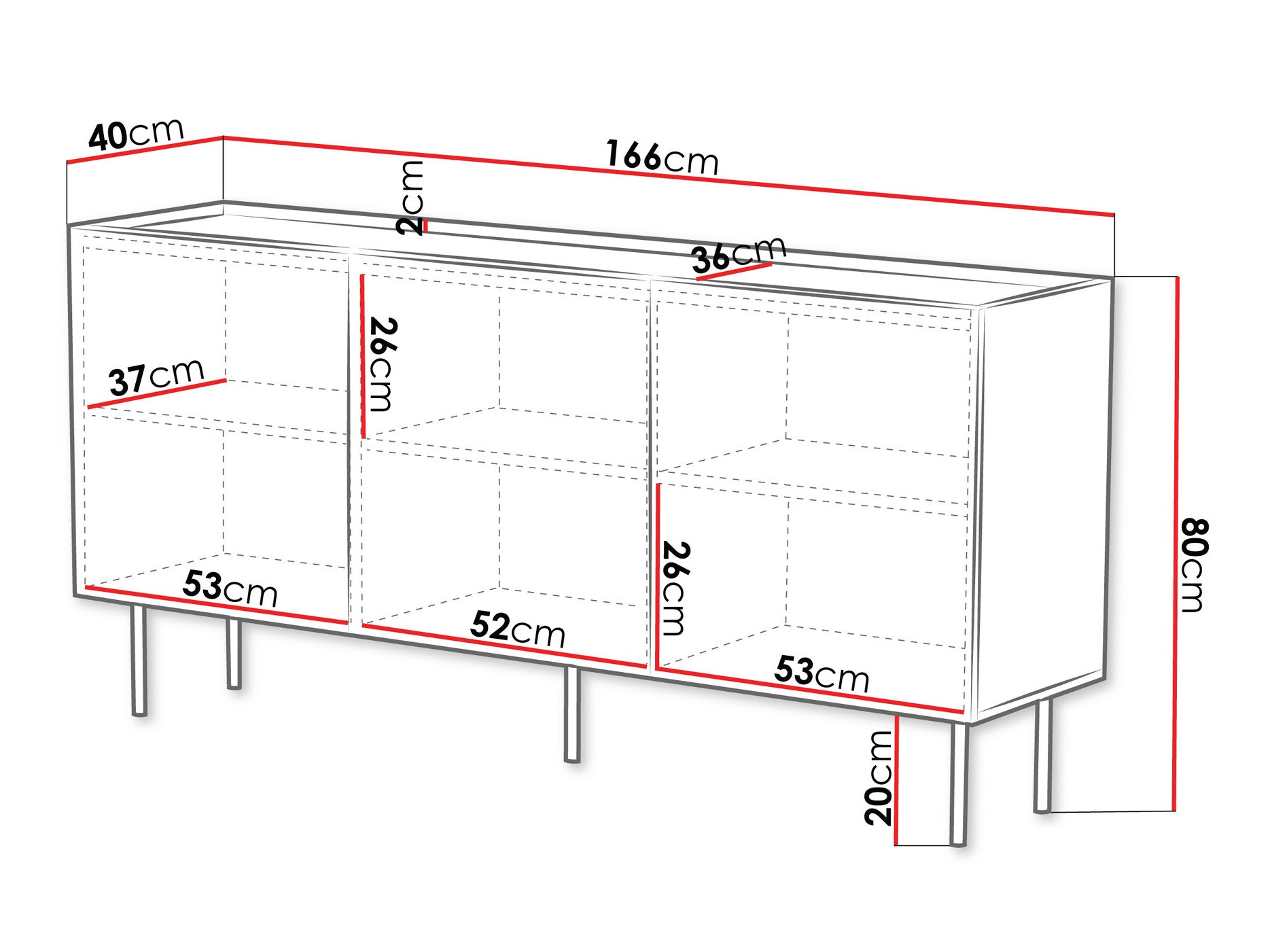 Sideboard Sillen (Kaschmir)