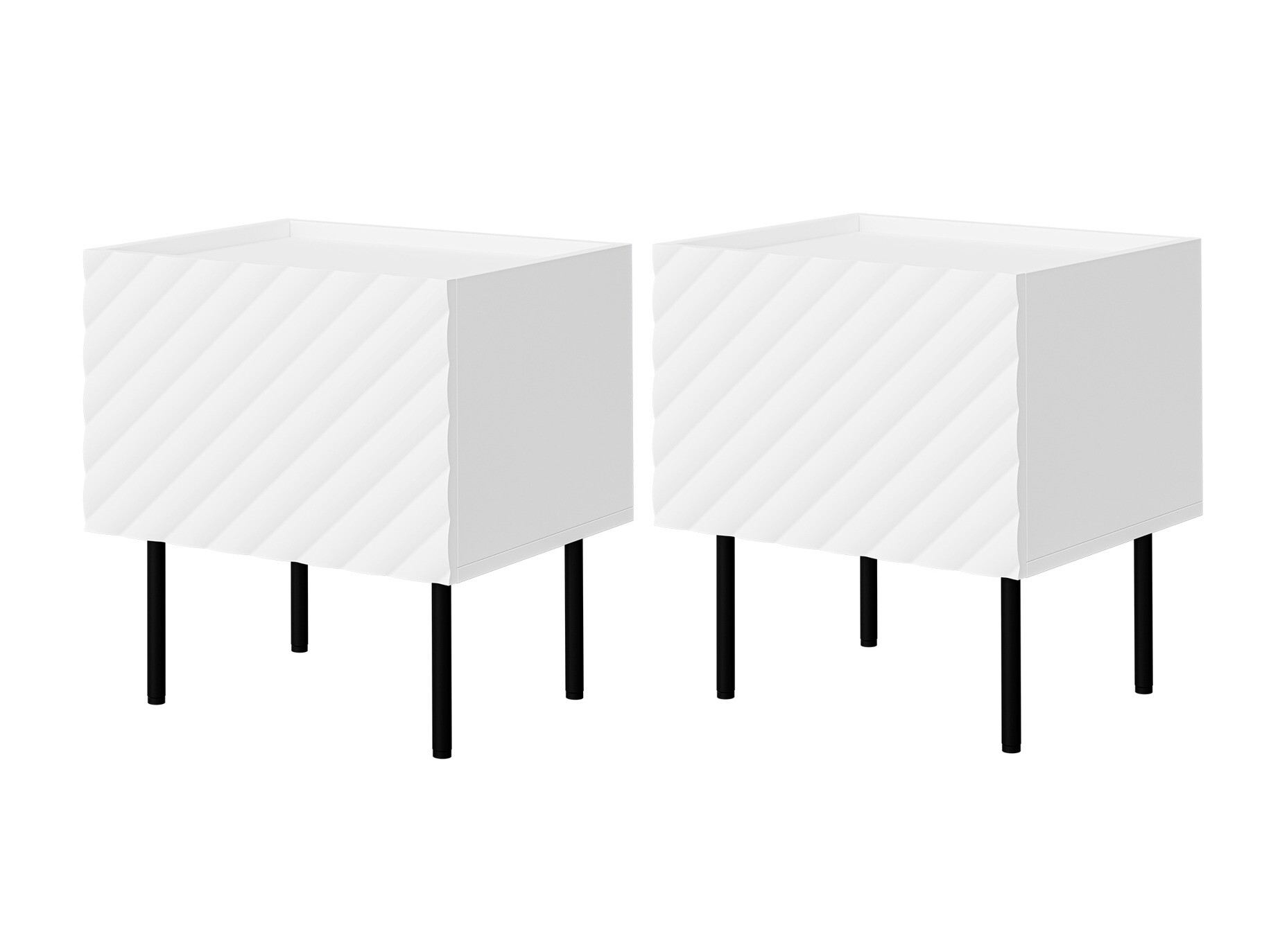 Ein Satz Nachttische Sillen (Weiss)