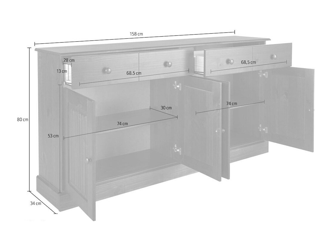 Kommode Caltola 103 (Weiss)