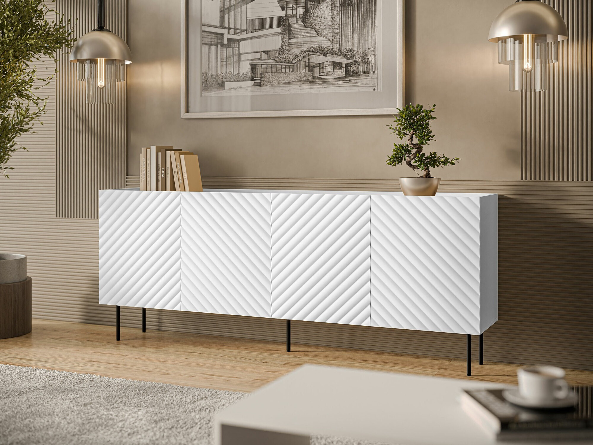 Sideboard Sillen I (Weiss)
