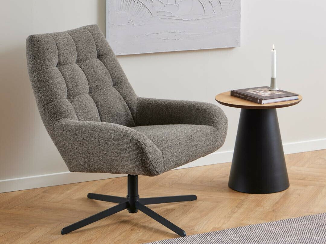 Beistelltisch Norsica 950 (Schwarz + Eiche)