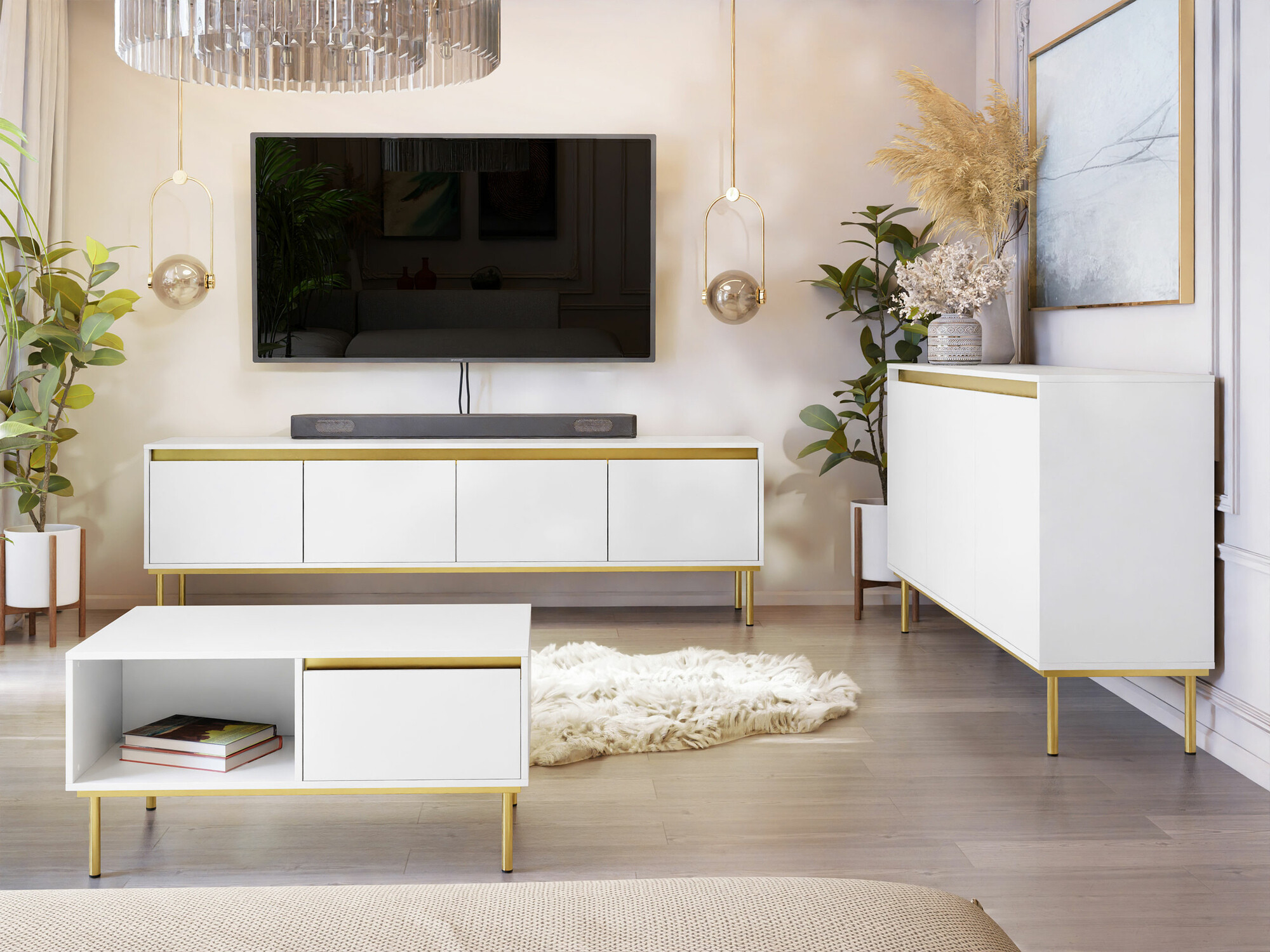 Couchtisch Comfivo 495 (Weiss)