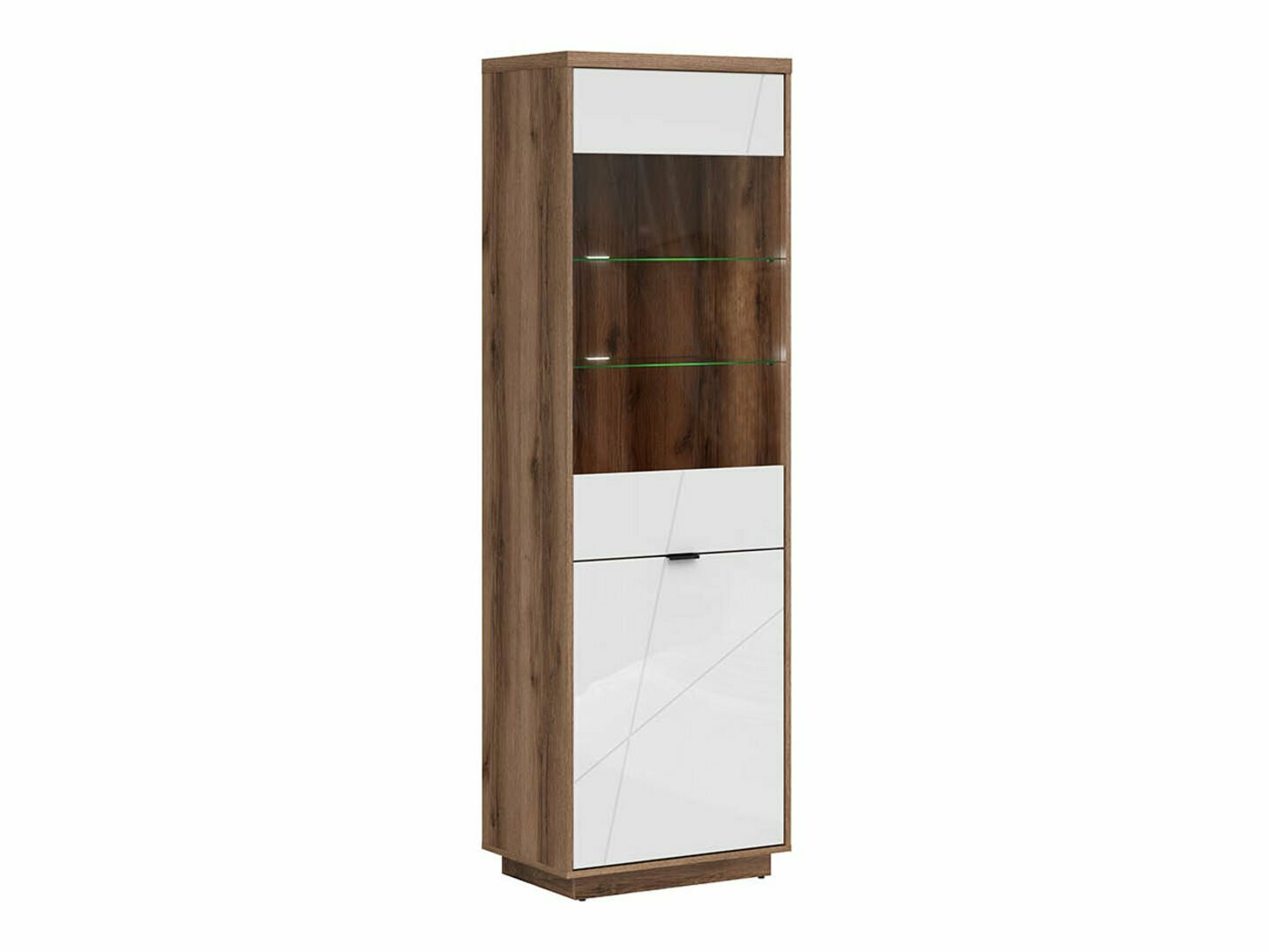 Regal Fivale 102 (Delano-Eiche dunkel + Weiss glänzend)