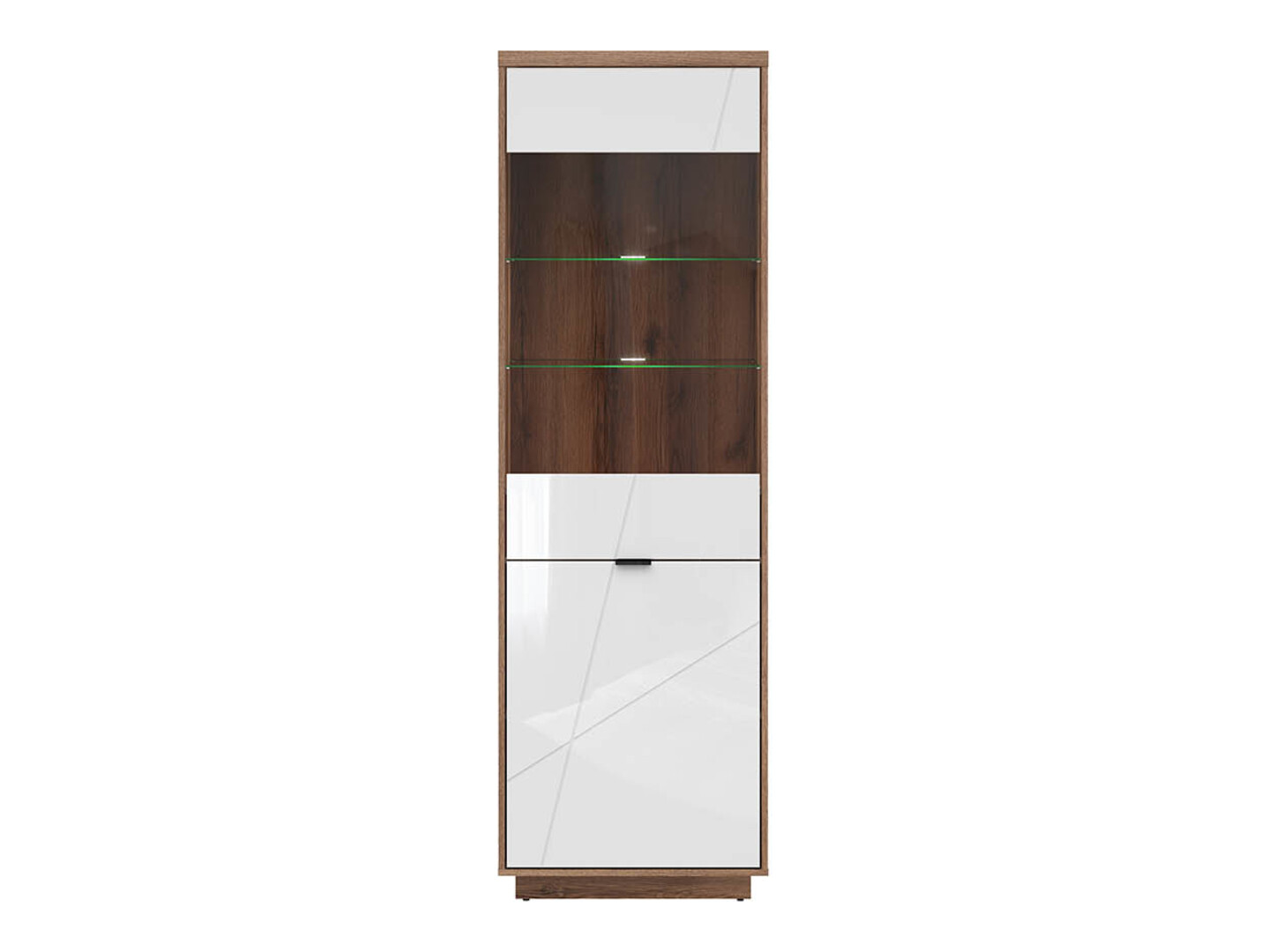 Regal Fivale 102 (Delano-Eiche dunkel + Weiss glänzend)