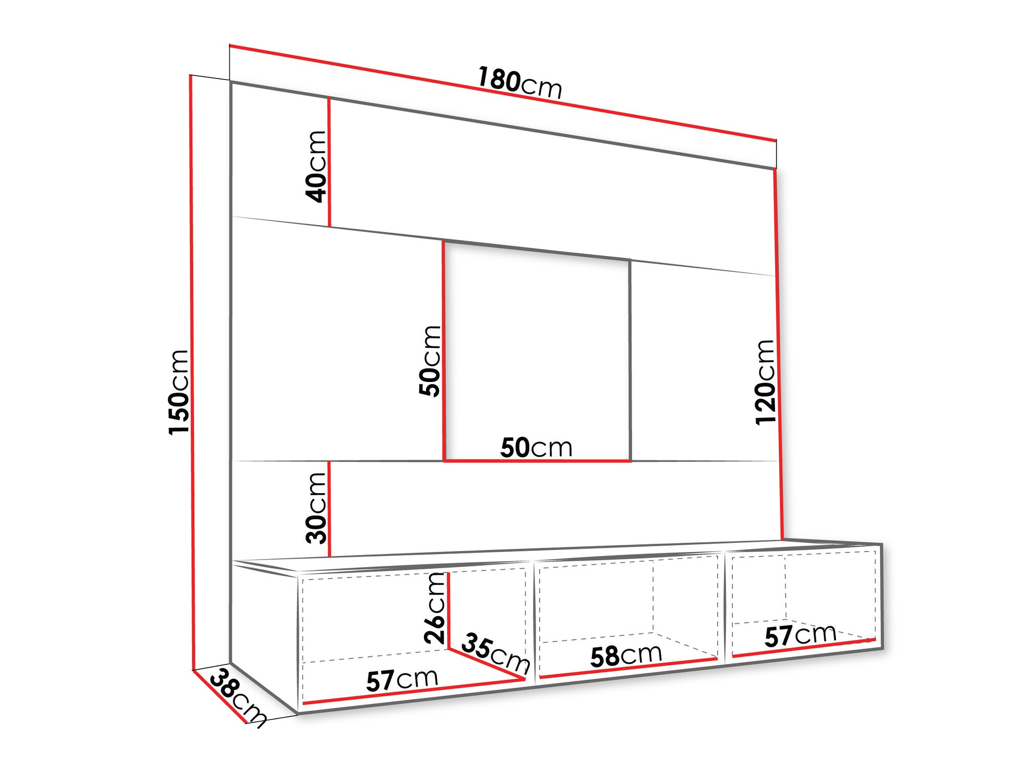 Wohnzimmer-Set Comfivo Salix (Weiss + Weisser Marmor)