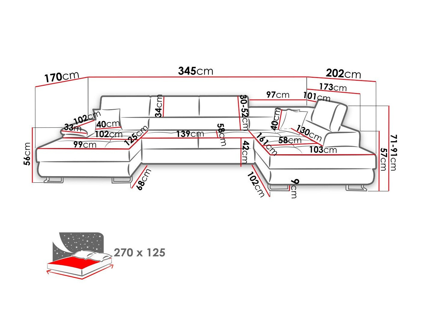 Ecksofa Comfivo Ruta V (Abriamo 03)