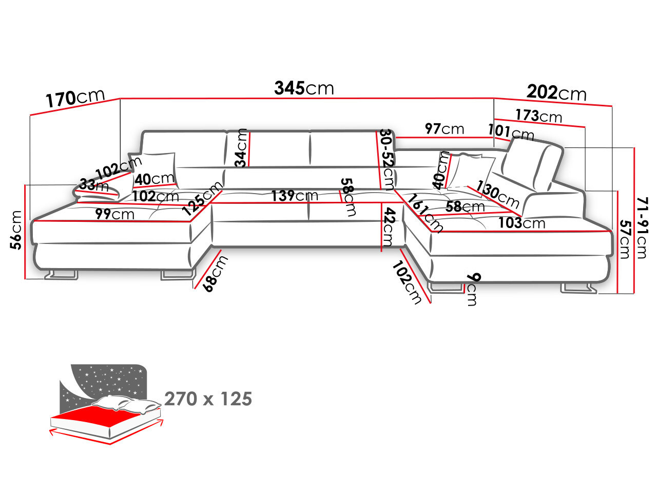 Ecksofa Comfivo Ruta V (Abriamo 04)