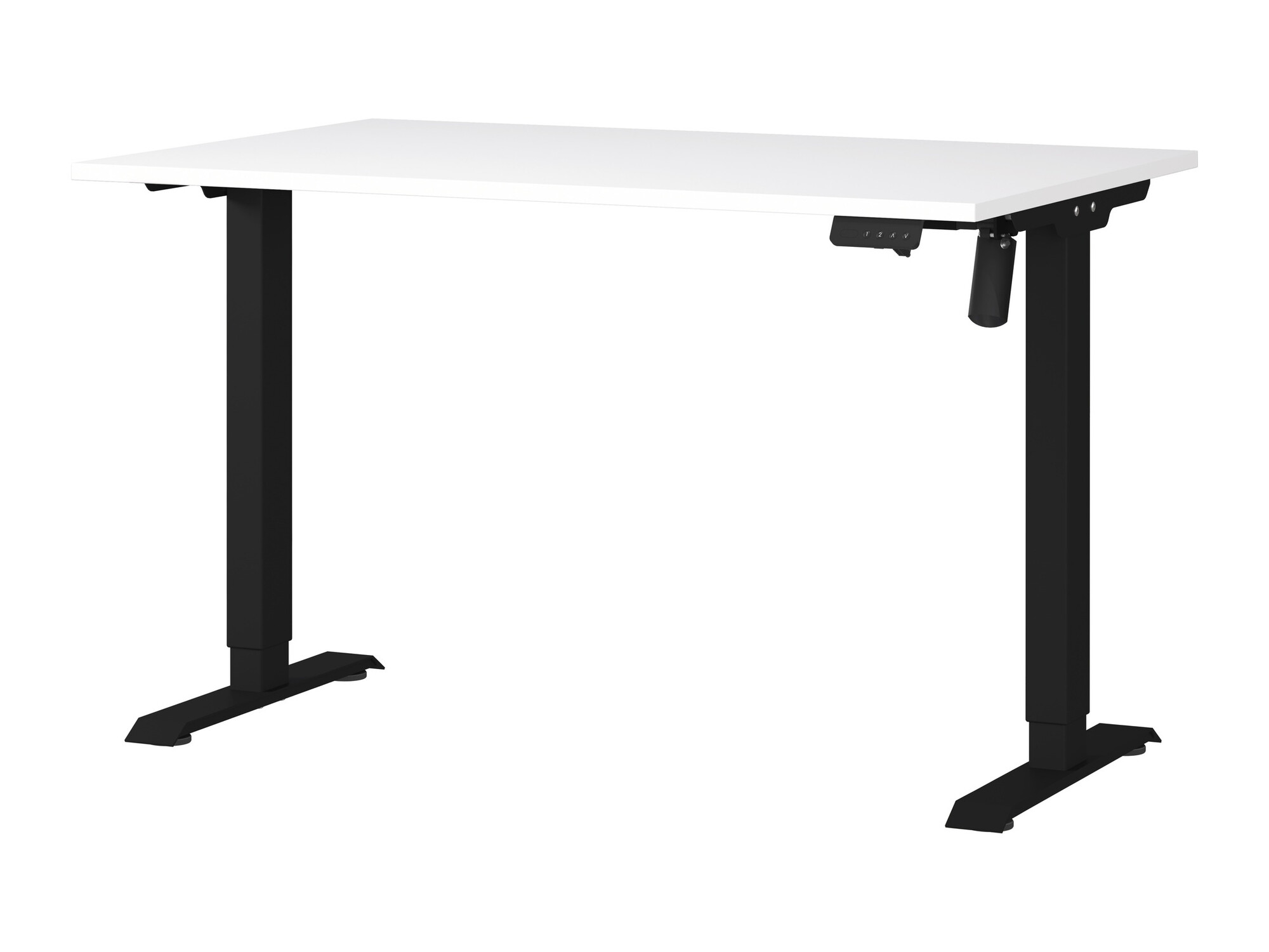 Höhenverstellbarer Schreibtisch Lartesi 115 (Weiss + Schwarz)