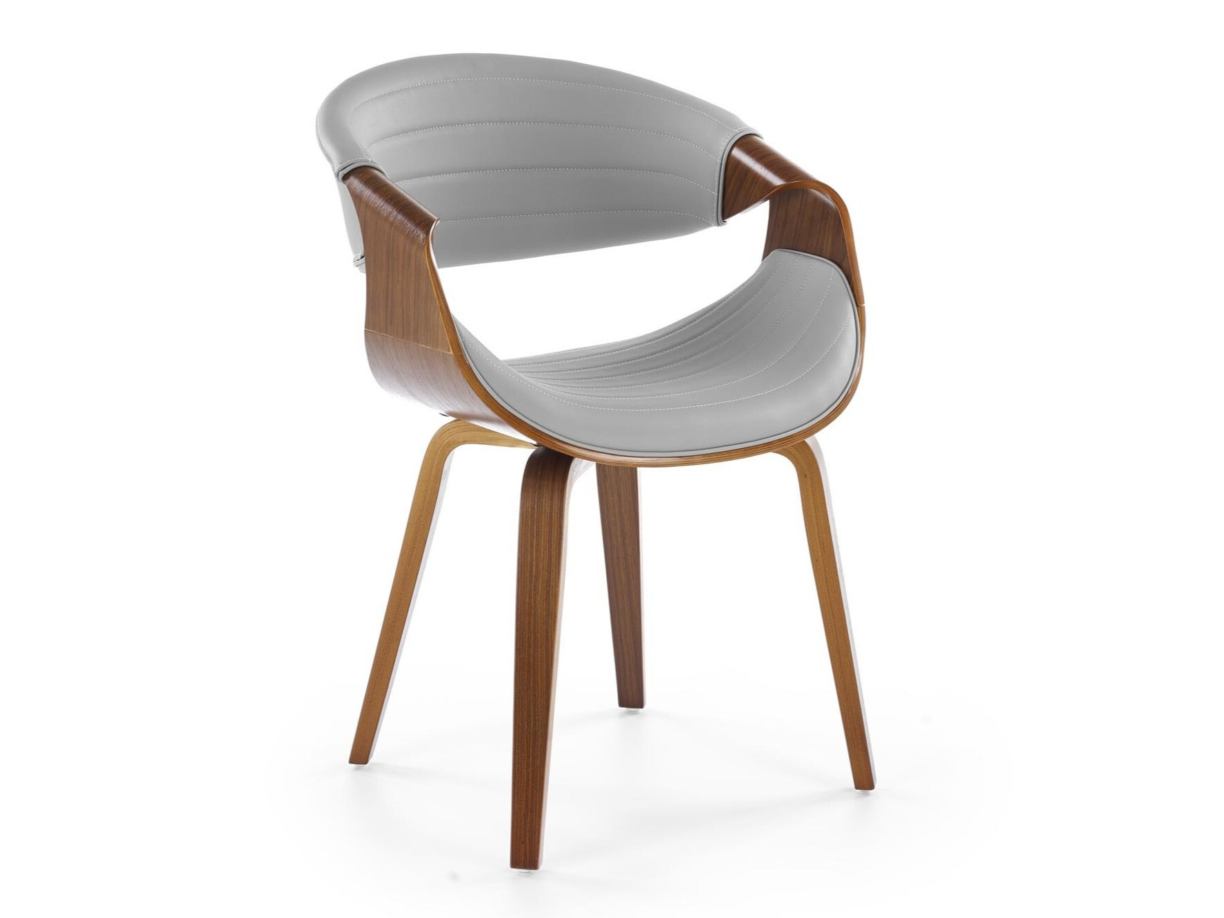 Stuhl Houston 1596 (Grau + Walnussholzoptik)