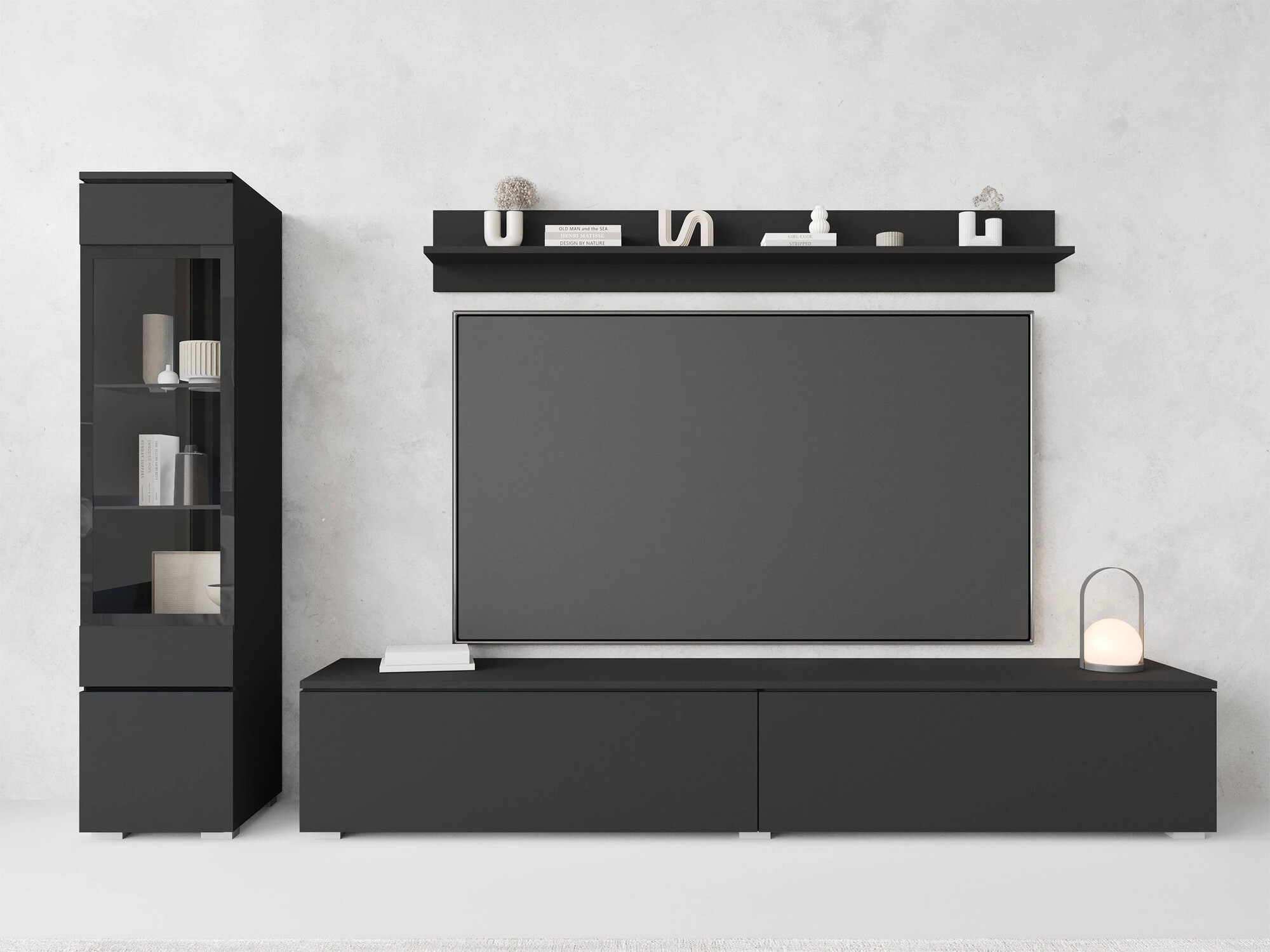 Wohnzimmer-Set Mirfivo 100 (Graphit)