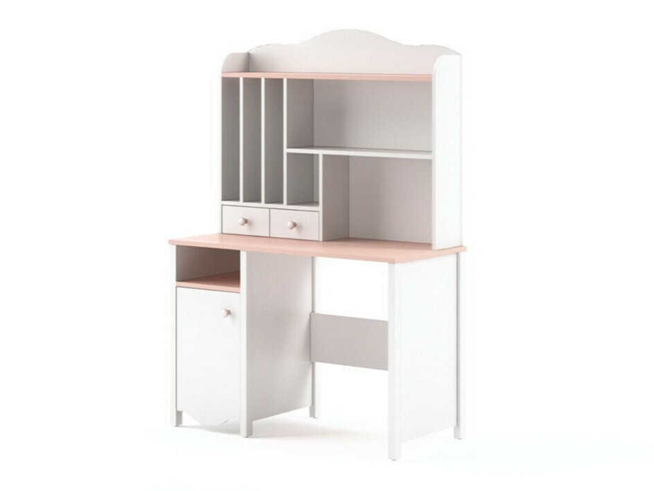 Bürotisch Velferi 114 (Weiss + Rosa)