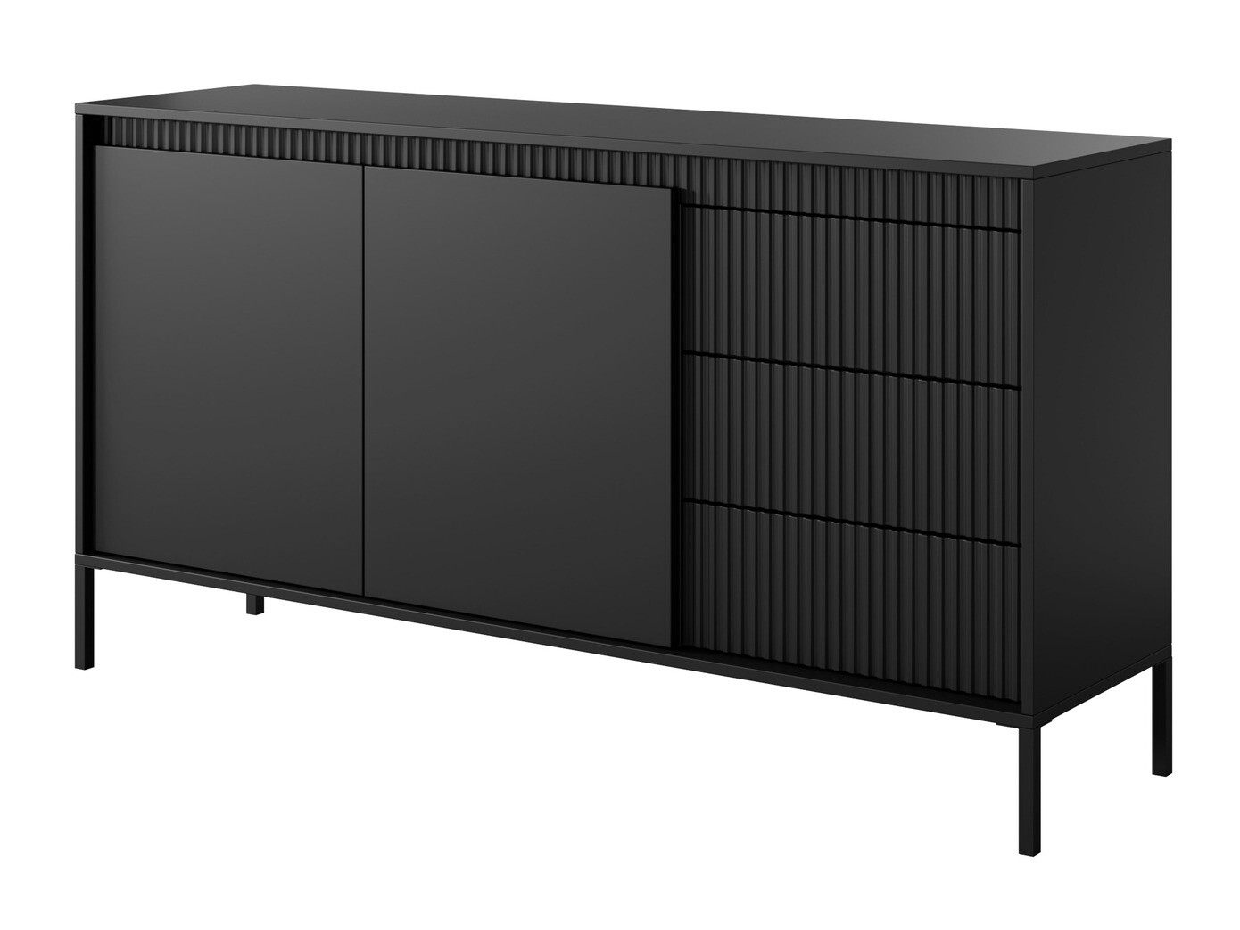 Kommode Romfele 101 (Schwarz)