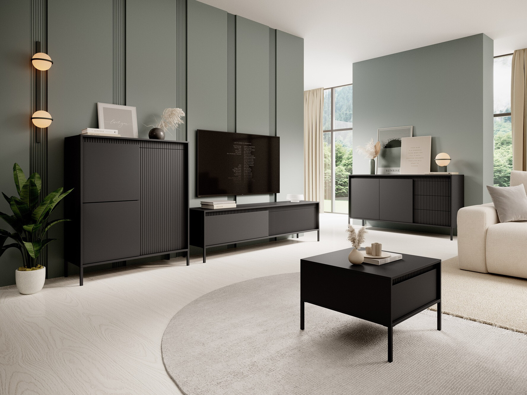 Kommode Romfele 101 (Schwarz)