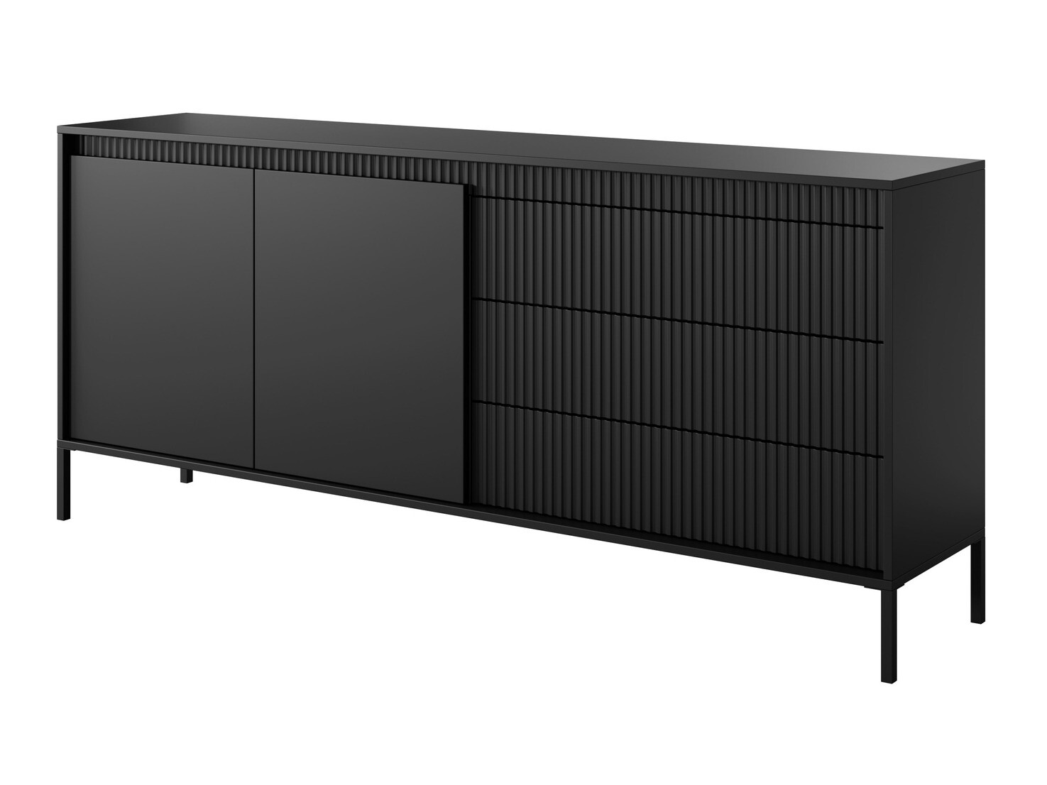 Kommode Romfele 102 (Schwarz)