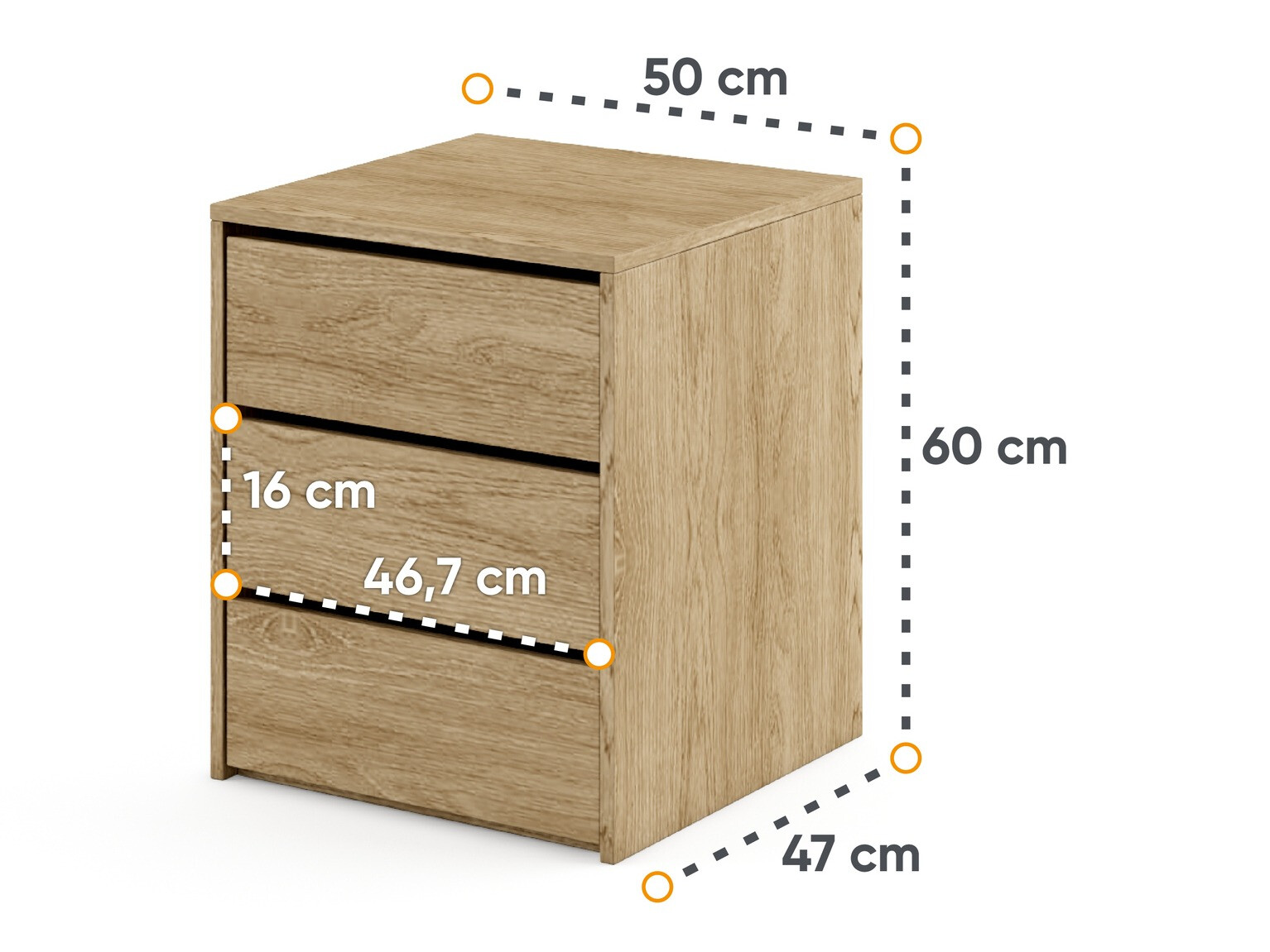 Nachttisch Cirdelu 113 (Eichenholzoptik)