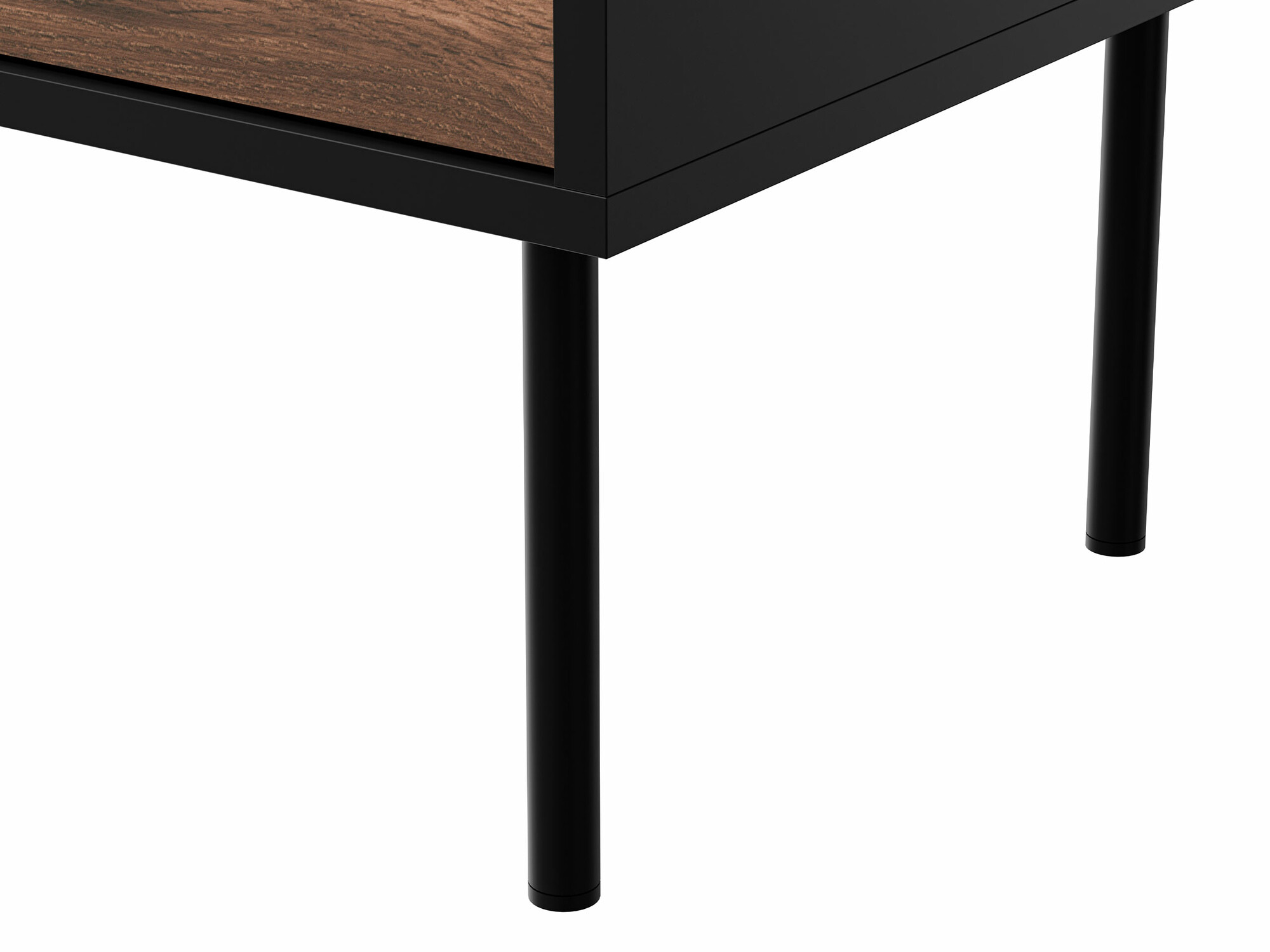 Regal Flosoru 107 (Walnussholzoptik + Schwarz)