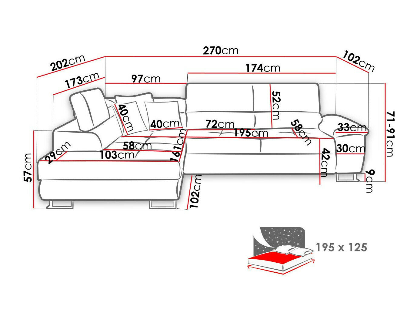 Ecksofa Comfivo Ruta VII (Abriamo 03)