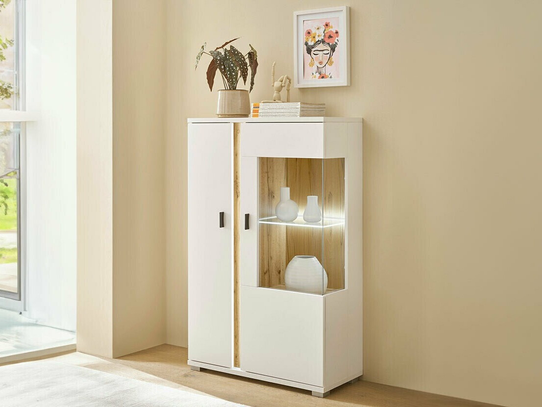Sideboard Avimavi 102 (Weiss + Wotan Eiche)