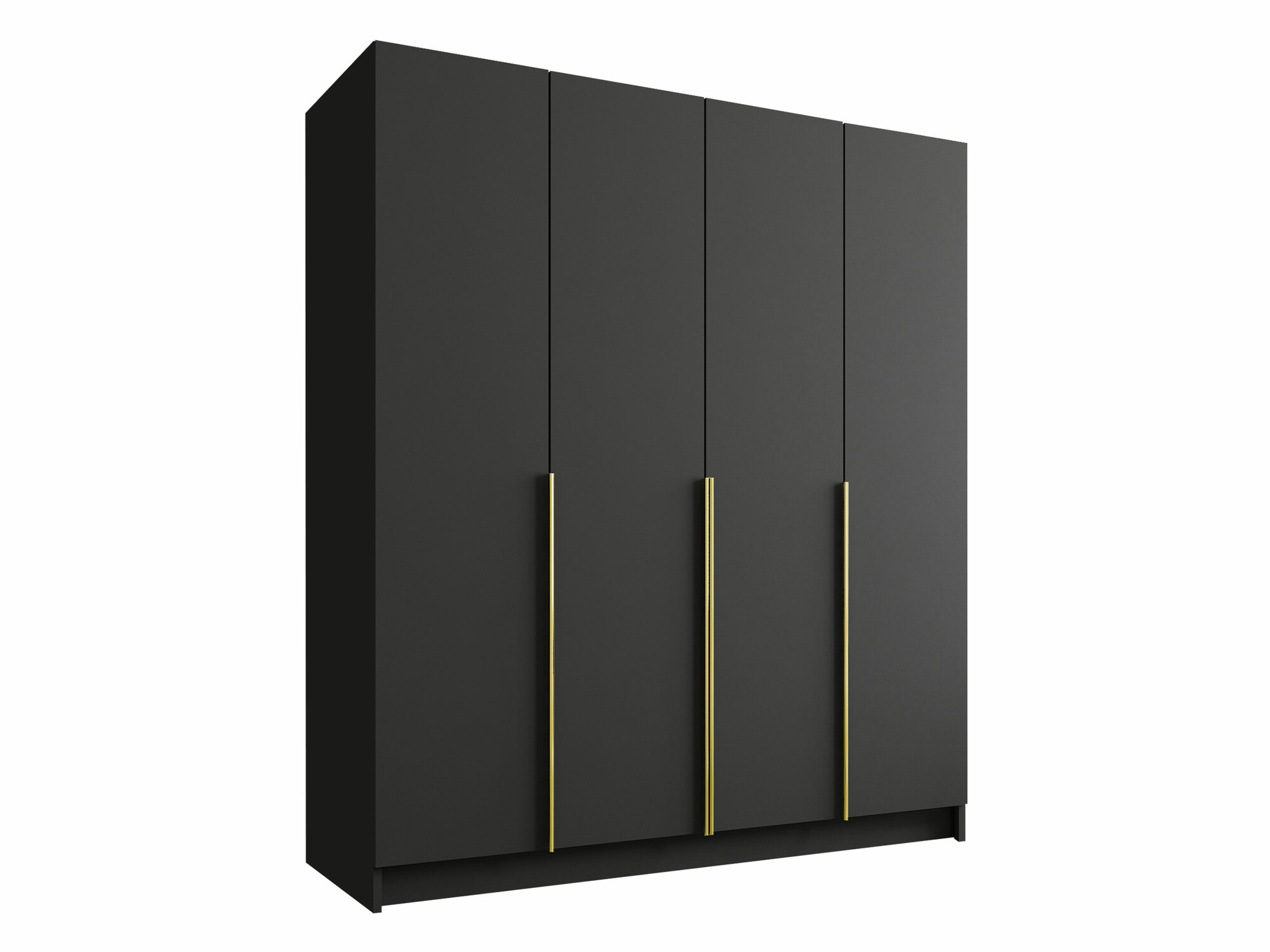 Kleiderschrank Closico Navor I (Schwarz + Gold)