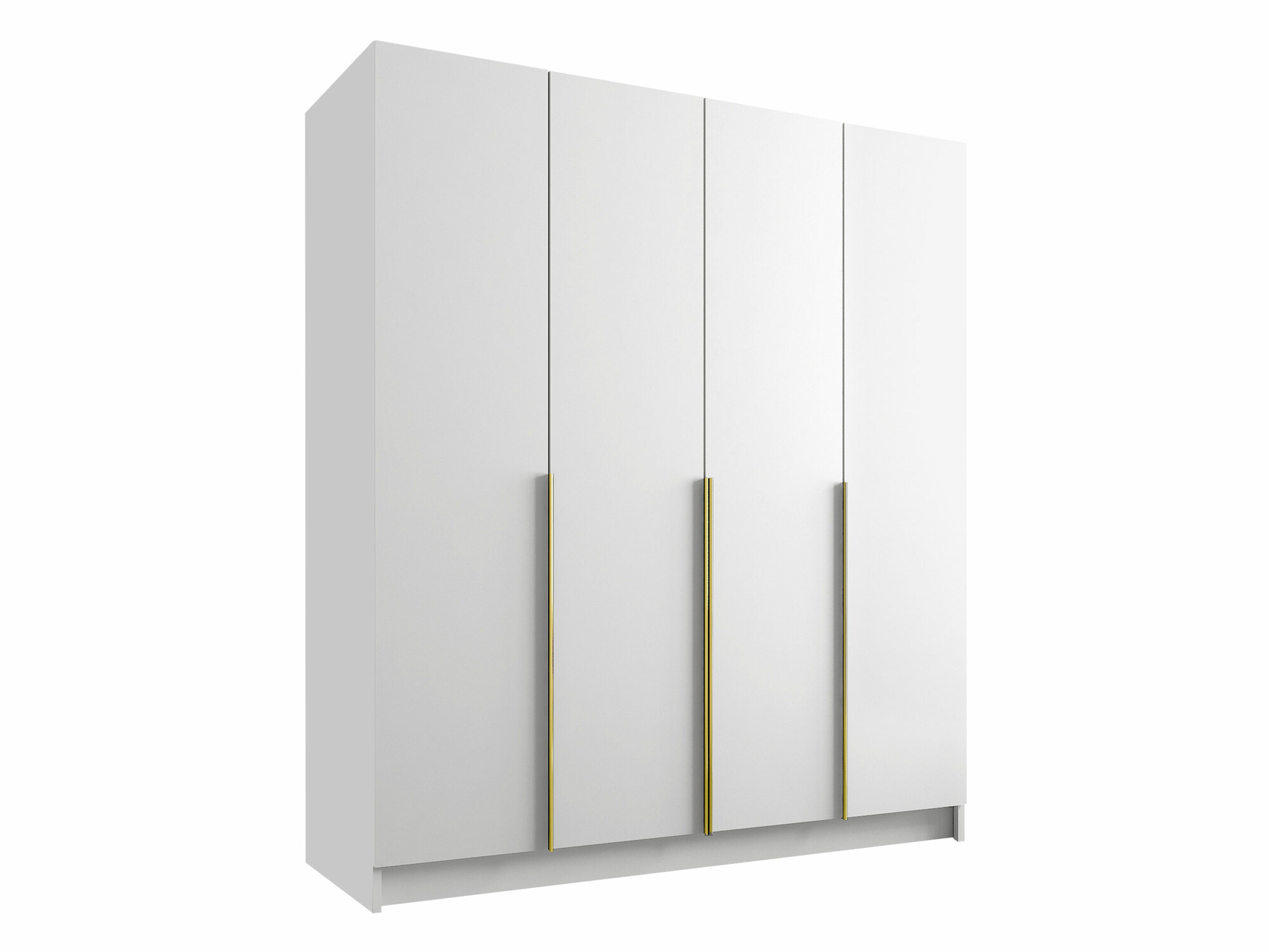 Kleiderschrank Closico Navor I (Weiss + Gold)
