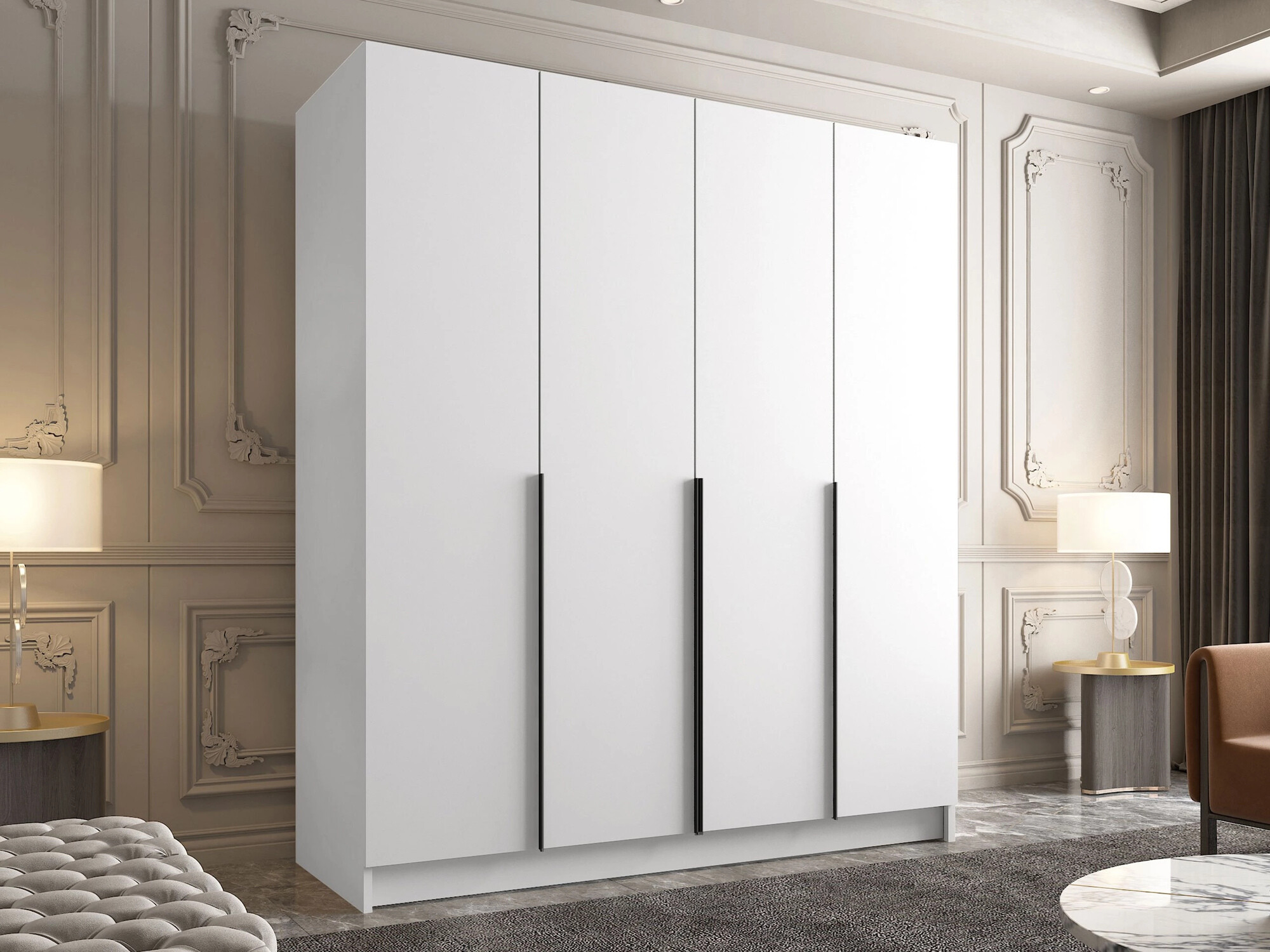 Kleiderschrank Closico Navor I (Weiss)