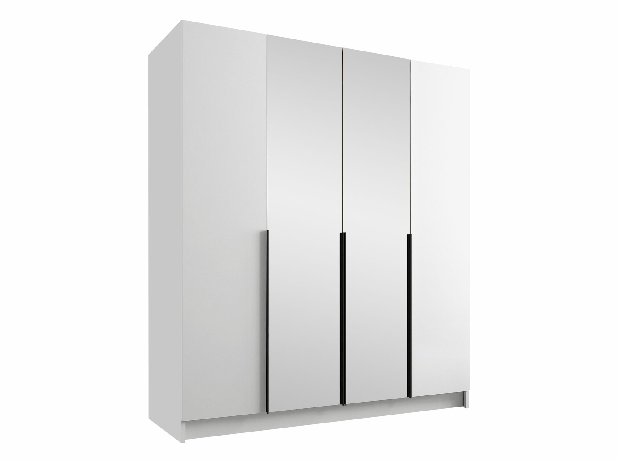 Kleiderschrank Closico Navor II (Weiss + Schwarz)