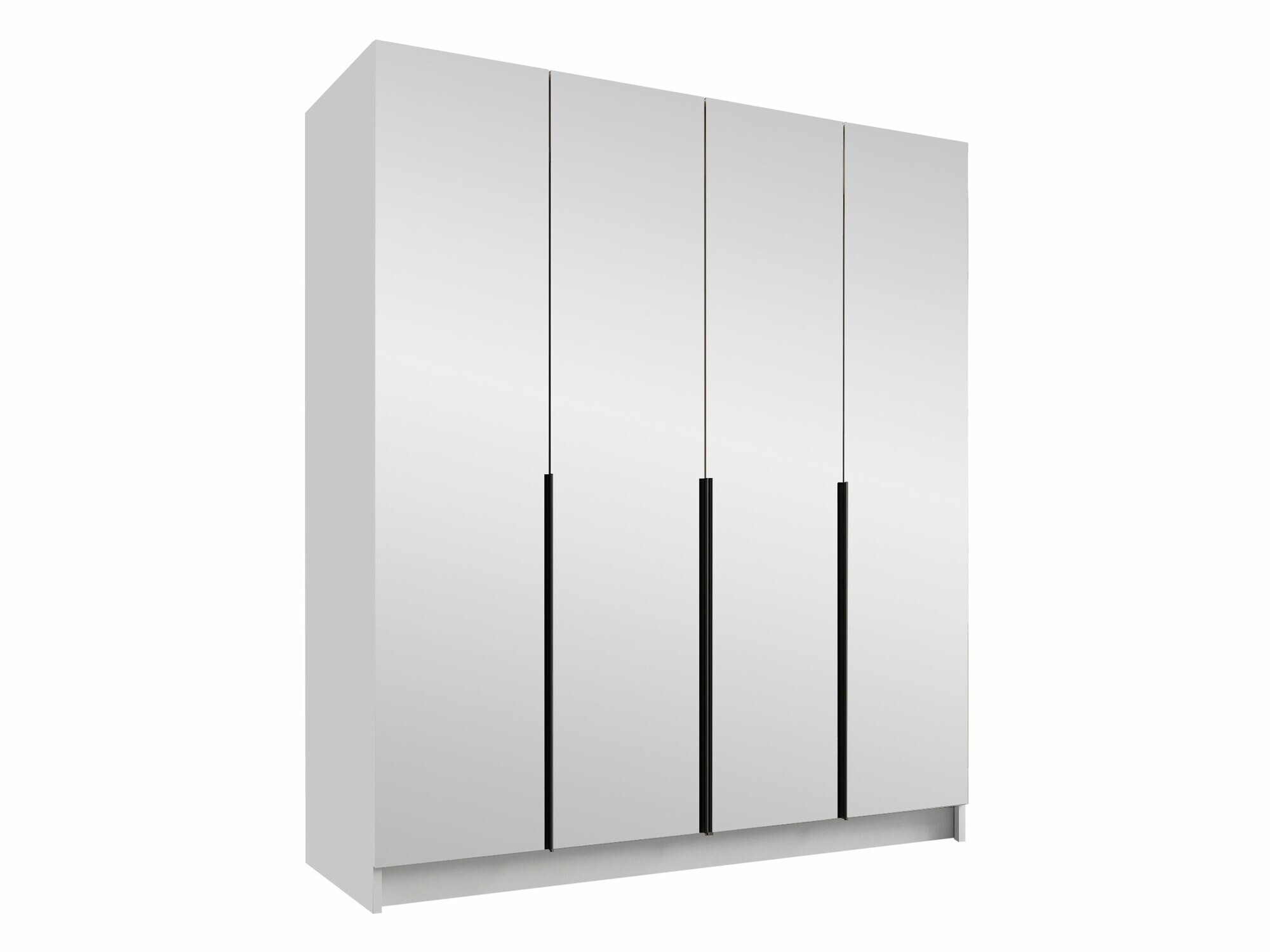 Kleiderschrank Closico Navor III (Weiss + Schwarz)