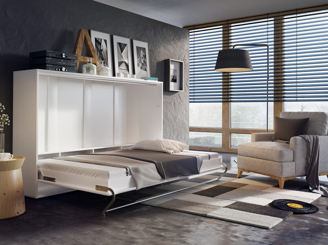 Schrankbett Concept Pro Lenart Levfere 109 (Weiss)