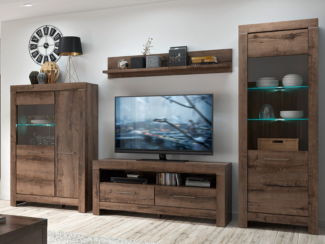 Wohnzimmer-Sets Dunfelu 105 (Monastery Eichenholzoptik)