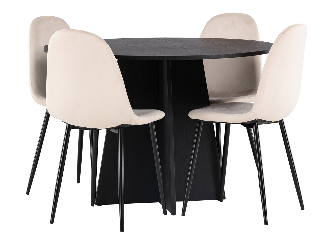 Essgruppe Dallas 4008 (Beige + Schwarz)